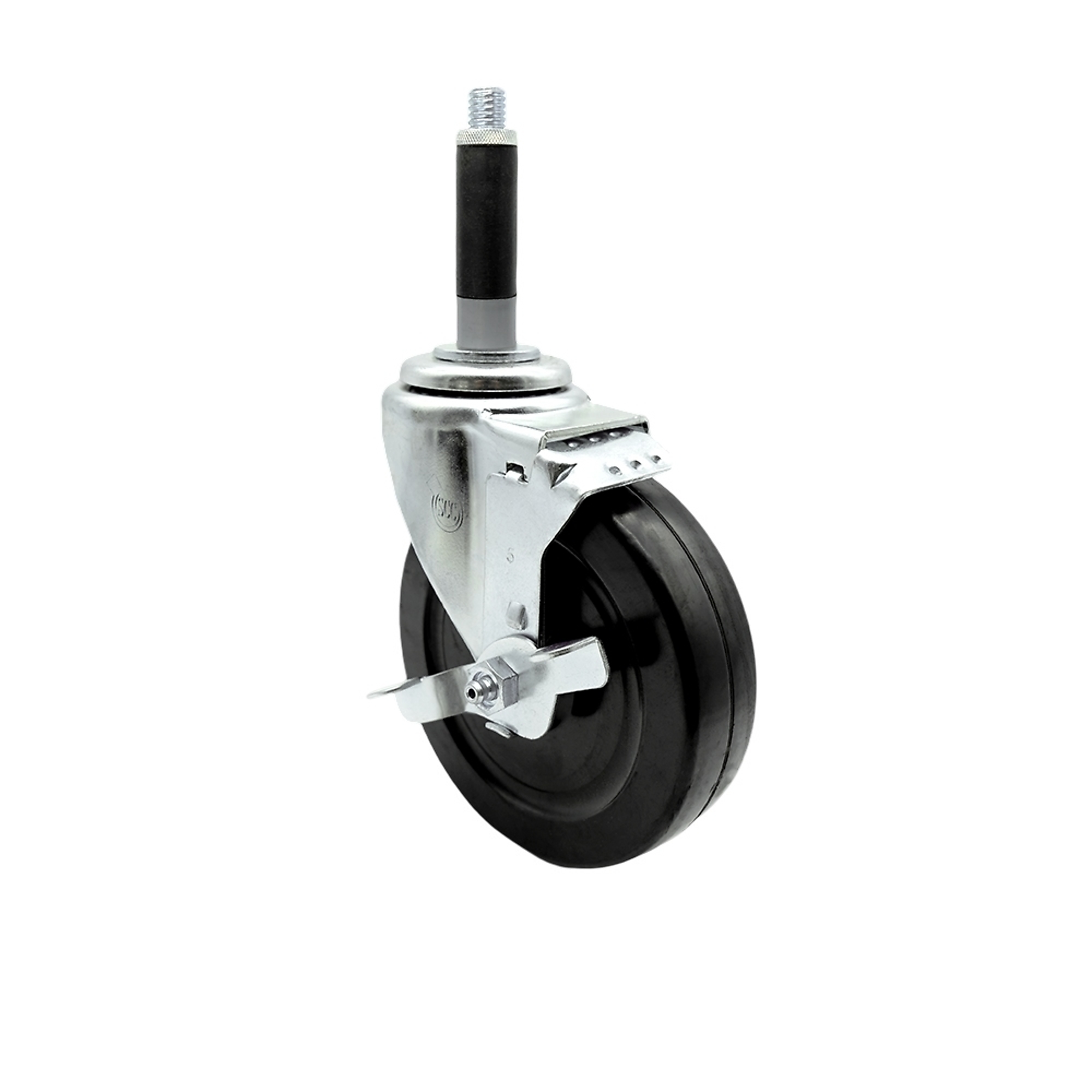 Service Caster, 5Inch x 1 1/4Inch Stem Caster, Wheel Diameter 5 in, Caster Type Swivel, Package (qty.) 1, Model SCC-EX20S514-HRS-TLB-MTG40