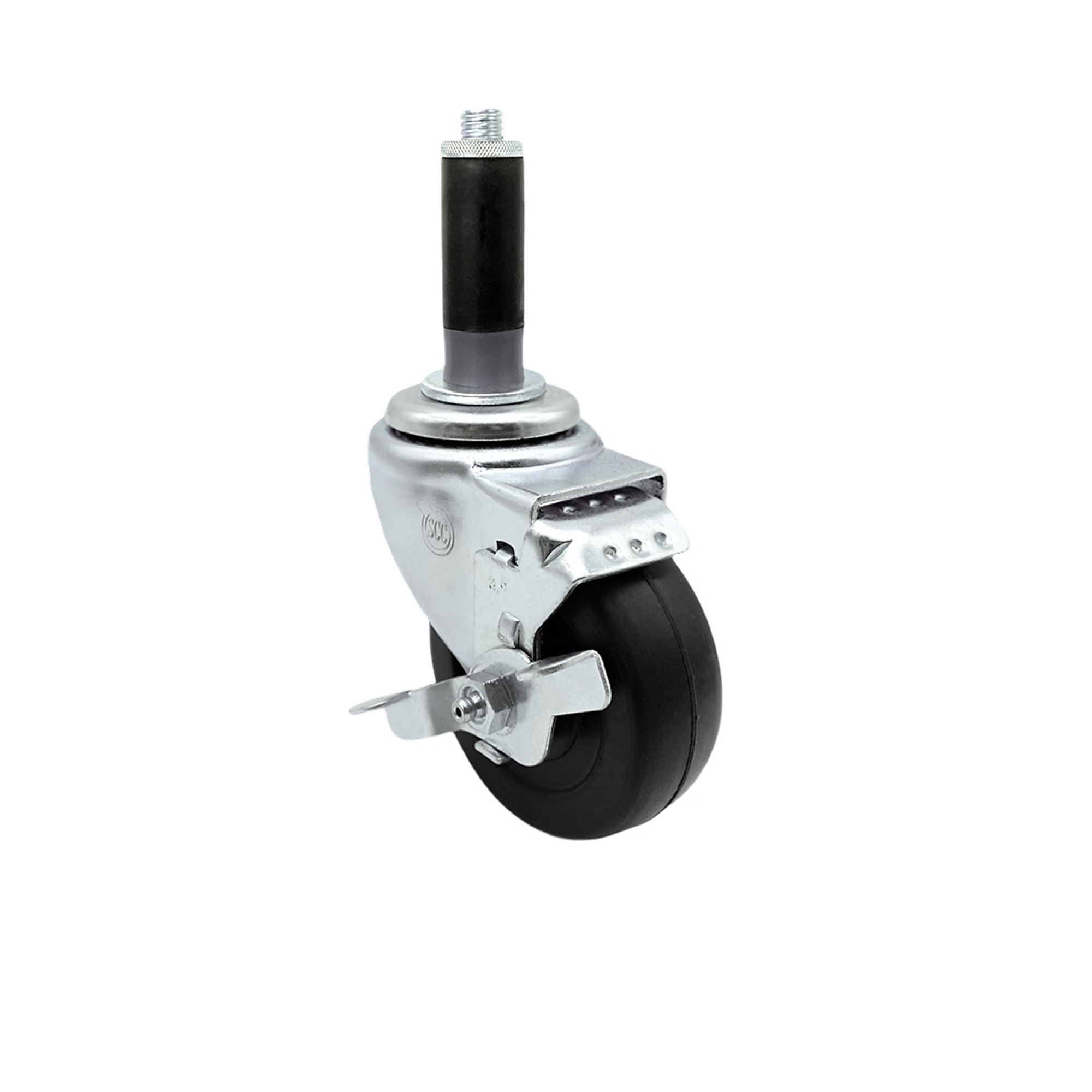 Service Caster, 3 1/2Inch x 1 1/4Inch Stem Caster, Wheel Diameter 3.5 in, Caster Type Swivel, Package (qty.) 1, Model SCC-EX20S3514-HRS-TLB-MTG41