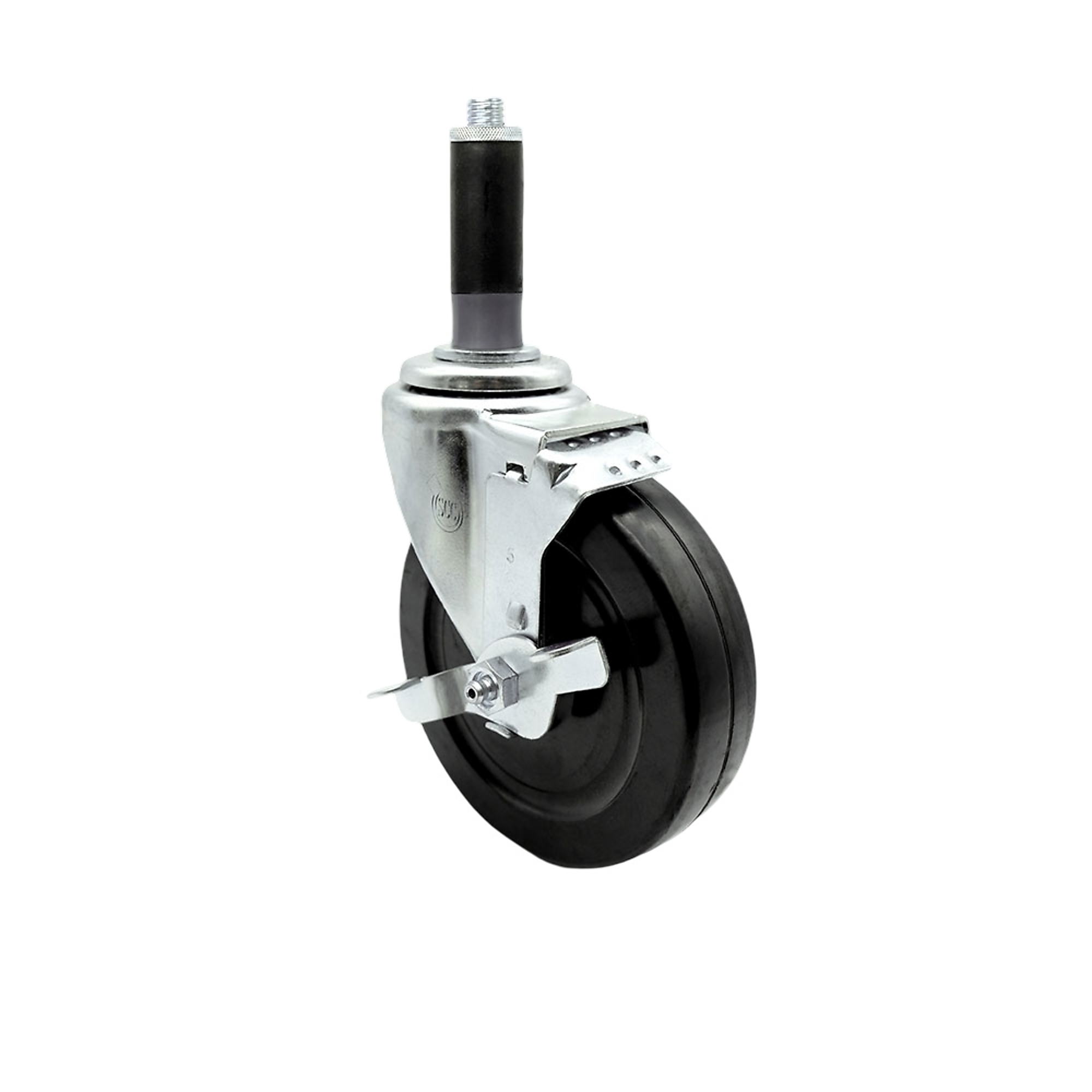 Service Caster, 5Inch x 1 1/4Inch Stem Caster, Wheel Diameter 5 in, Caster Type Swivel, Package (qty.) 1, Model SCC-EX20S514-HRS-TLB-MTG41