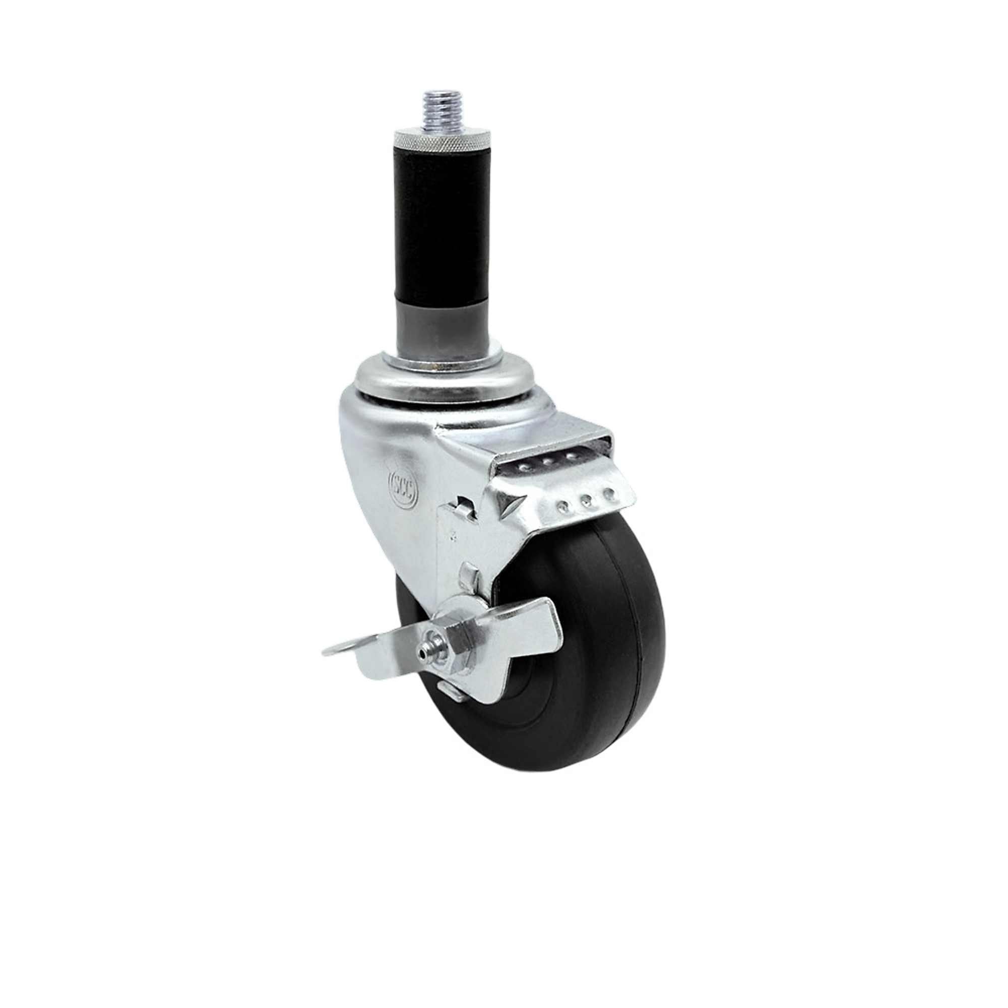 Service Caster, 3Inch x 1 1/4Inch Stem Caster, Wheel Diameter 3 in, Caster Type Swivel, Package (qty.) 1, Model SCC-EX20S314-HRS-TLB-MTG43