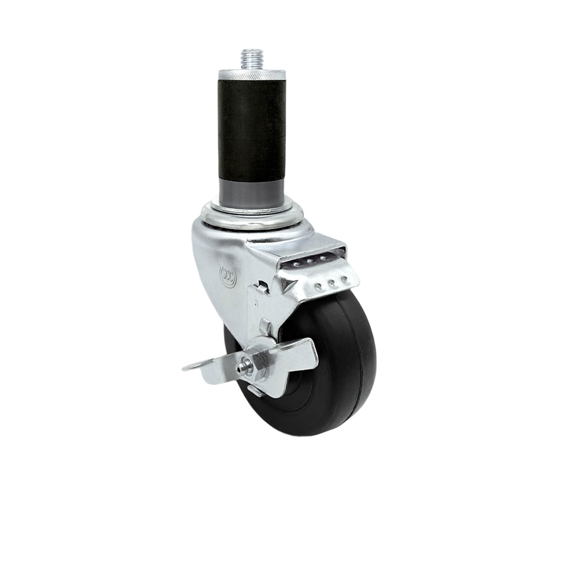 Service Caster, 3Inch x 1 1/4Inch Stem Caster, Wheel Diameter 3 in, Caster Type Swivel, Package (qty.) 1, Model SCC-EX20S314-HRS-TLB-MTG45