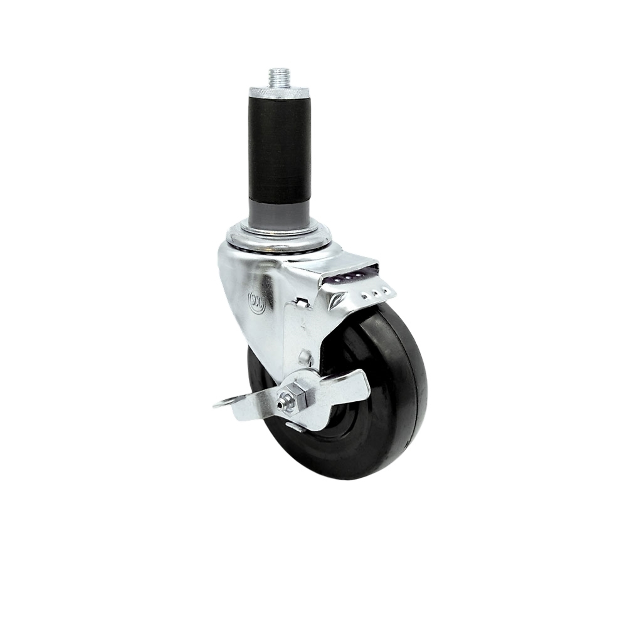 Service Caster, 4Inch x 1 1/4Inch Stem Caster, Wheel Diameter 4 in, Caster Type Swivel, Package (qty.) 1, Model SCC-EX20S414-HRS-TLB-MTG44