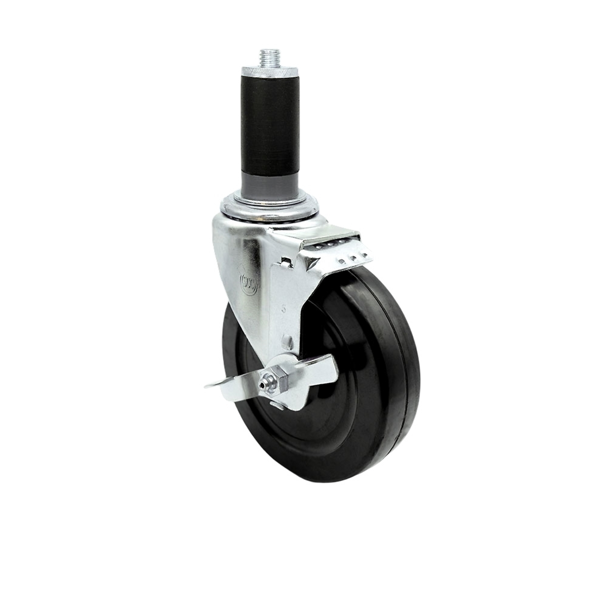 Service Caster, 5Inch x 1 1/4Inch Stem Caster, Wheel Diameter 5 in, Caster Type Swivel, Package (qty.) 1, Model SCC-EX20S514-HRS-TLB-MTG44