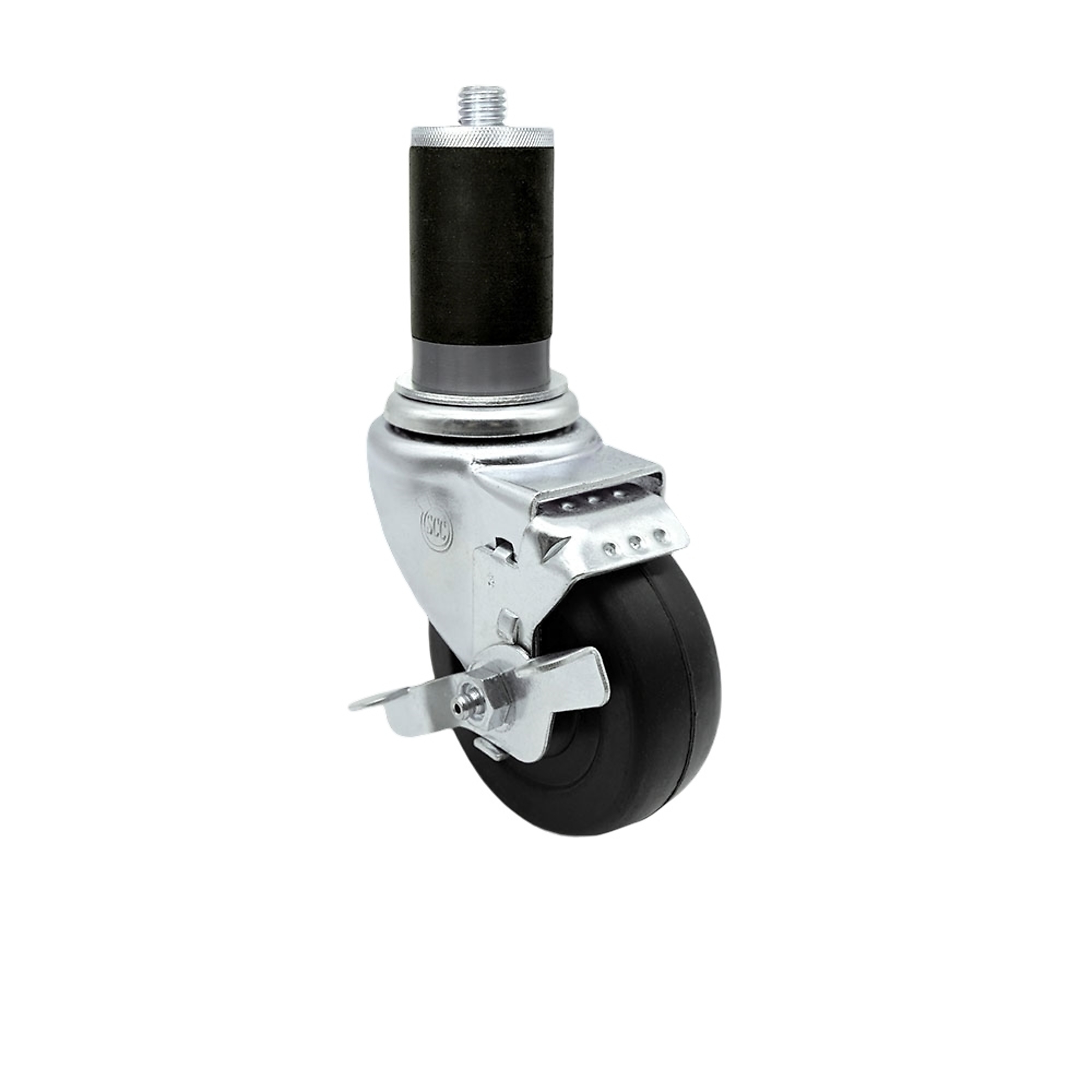 Service Caster, 3Inch x 1 1/4Inch Stem Caster, Wheel Diameter 3 in, Caster Type Swivel, Package (qty.) 1, Model SCC-EX20S314-HRS-TLB-MTG46