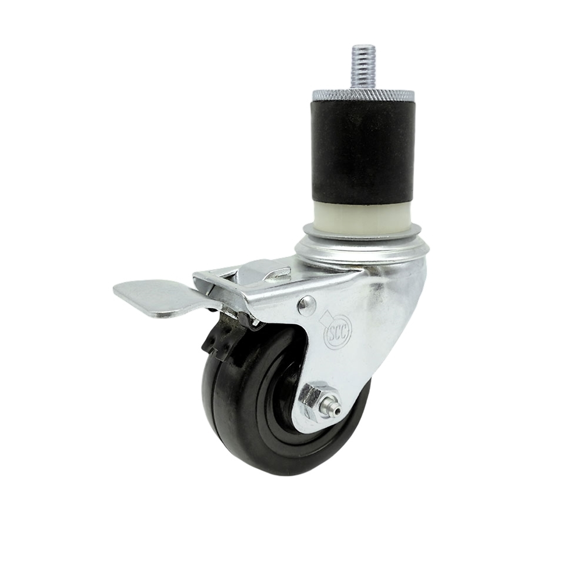 Service Caster, 3Inch x 1 1/4Inch Stem Caster, Wheel Diameter 3 in, Caster Type Swivel, Package (qty.) 1, Model SCC-SSTTLEX20S314-HRS-MTG21