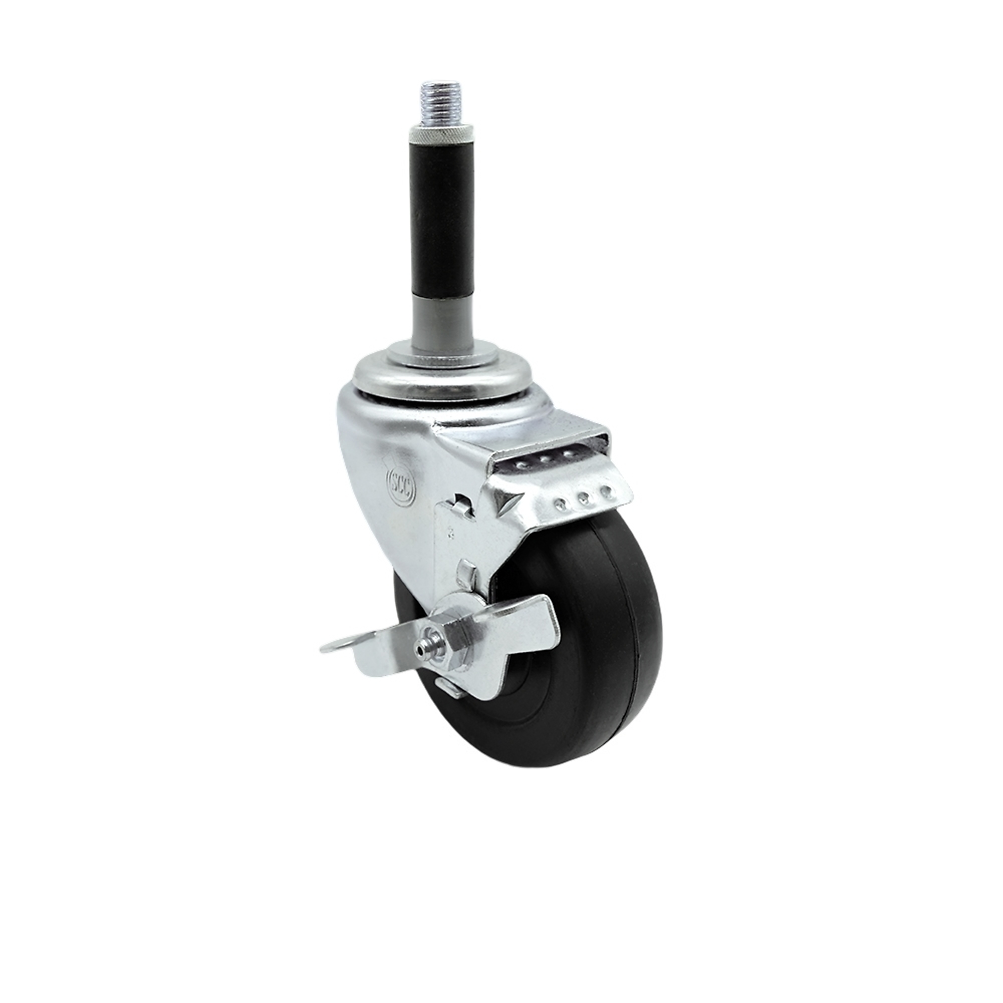 Service Caster, 3Inch x 1 1/4Inch Stem Caster, Wheel Diameter 3 in, Caster Type Swivel, Package (qty.) 1, Model SCC-SSEX20S314-HRS-TLB-MTG40