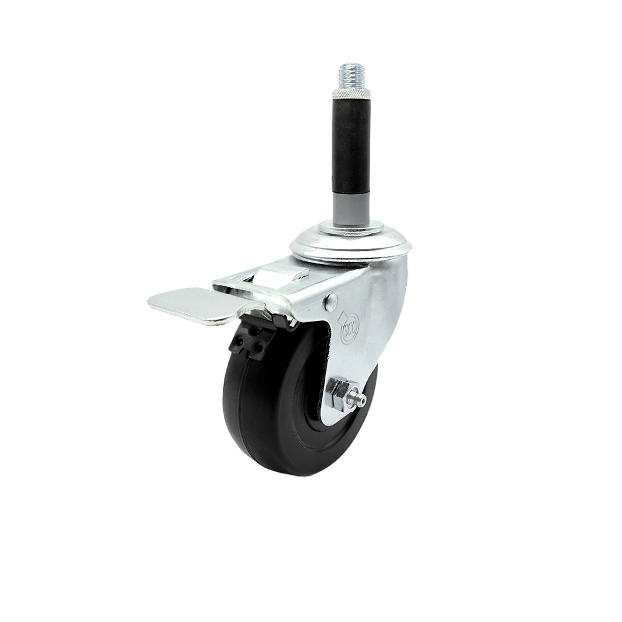 Service Caster, 4Inch x 1 1/4Inch Stem Caster, Wheel Diameter 4 in, Caster Type Swivel, Package (qty.) 1, Model SCC-SSTTLEX20S414-HRS-MTG40