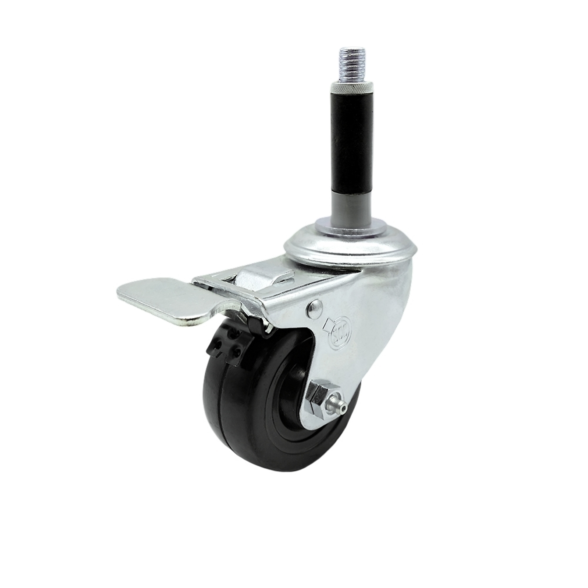 Service Caster, 3Inch x 1 1/4Inch Stem Caster, Wheel Diameter 3 in, Caster Type Swivel, Package (qty.) 1, Model SCC-SSTTLEX20S314-HRS-MTG40