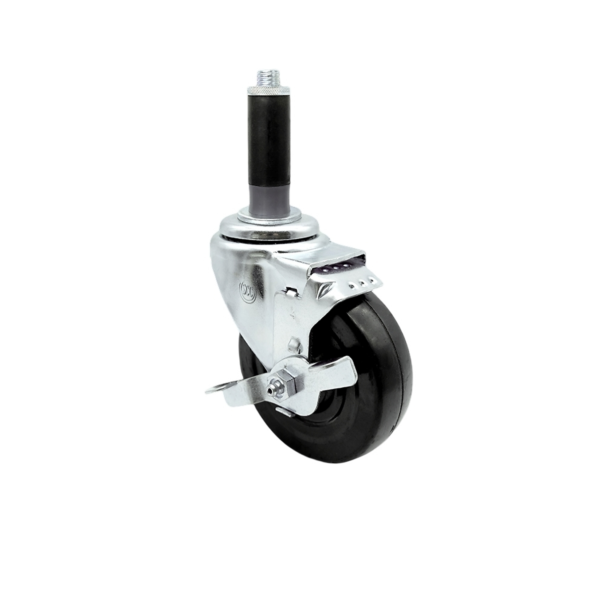 Service Caster, 4Inch x 1 1/4Inch Stem Caster, Wheel Diameter 4 in, Caster Type Swivel, Package (qty.) 1, Model SCC-SSEX20S414-HRS-TLB-MTG41