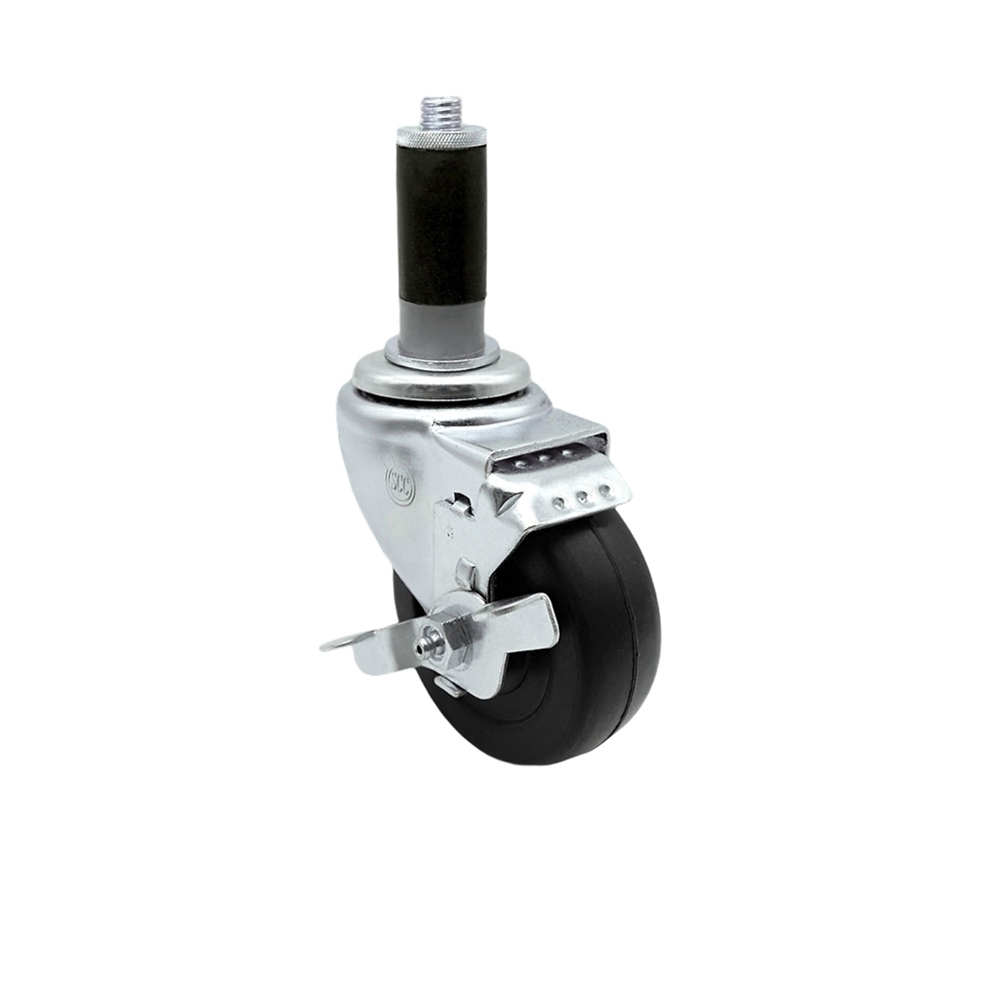 Service Caster, 3Inch x 1 1/4Inch Stem Caster, Wheel Diameter 3 in, Caster Type Swivel, Package (qty.) 1, Model SCC-SSEX20S314-HRS-TLB-MTG42