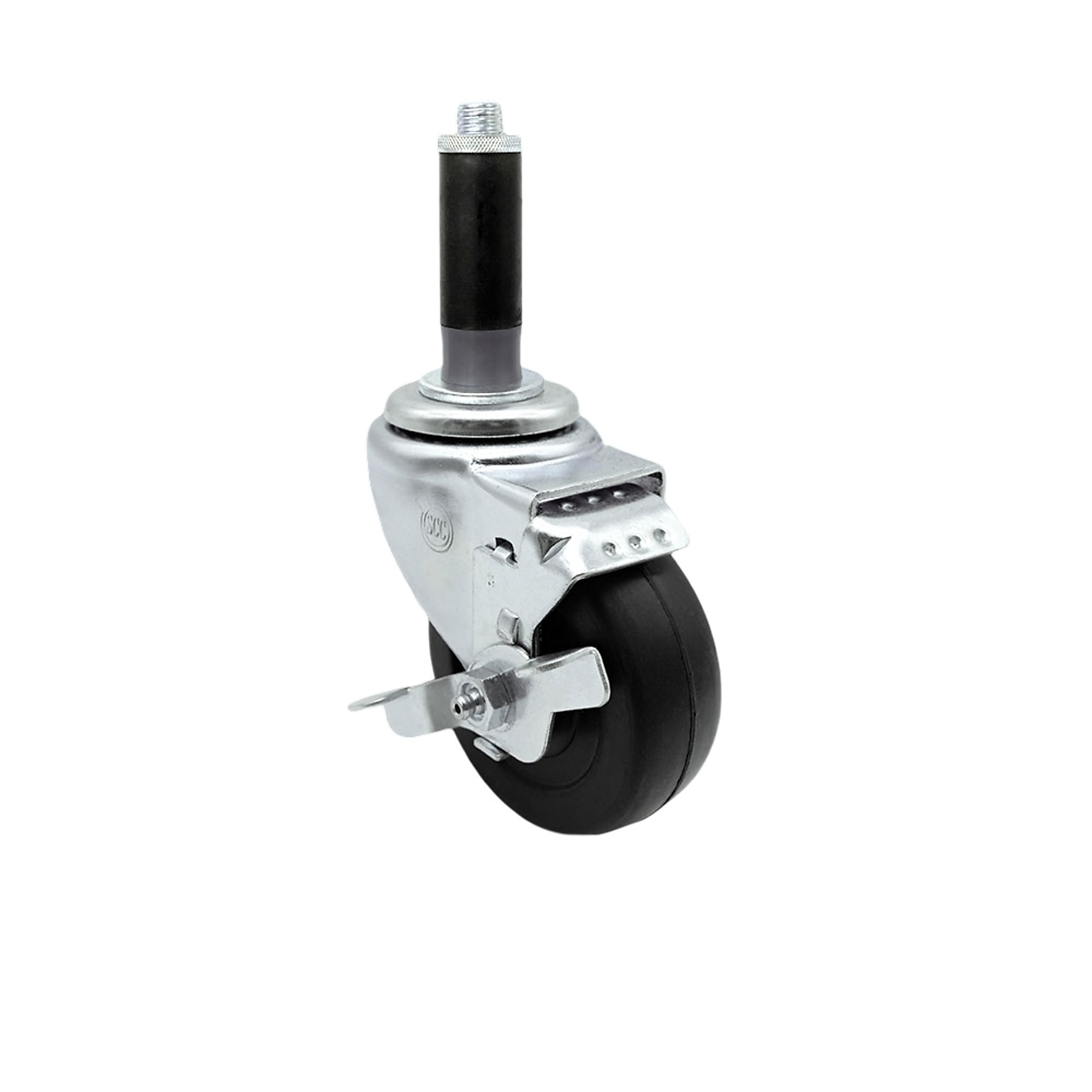 Service Caster, 3Inch x 1 1/4Inch Stem Caster, Wheel Diameter 3 in, Caster Type Swivel, Package (qty.) 1, Model SCC-SSEX20S314-HRS-TLB-MTG41