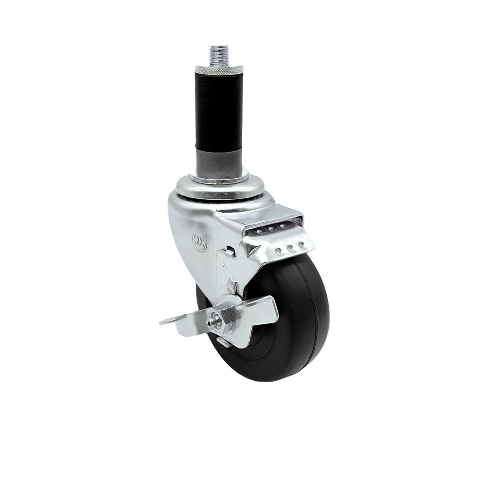 Service Caster, 3Inch x 1 1/4Inch Stem Caster, Wheel Diameter 3 in, Caster Type Swivel, Package (qty.) 1, Model SCC-SSEX20S314-HRS-TLB-MTG43