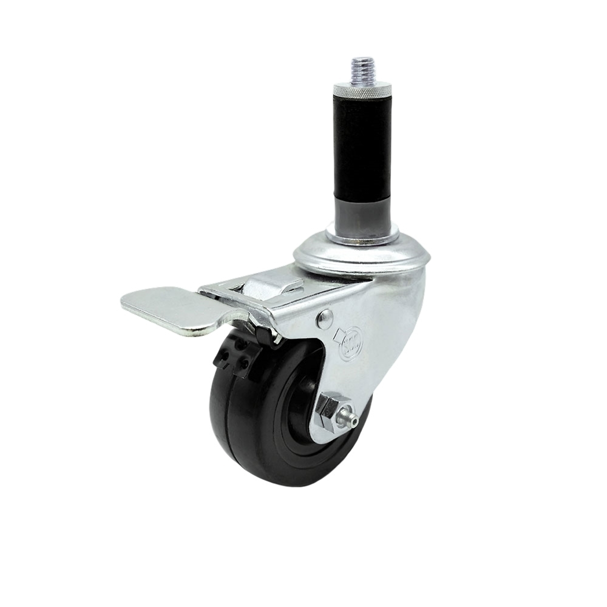 Service Caster, 3Inch x 1 1/4Inch Stem Caster, Wheel Diameter 3 in, Caster Type Swivel, Package (qty.) 1, Model SCC-SSTTLEX20S314-HRS-MTG43