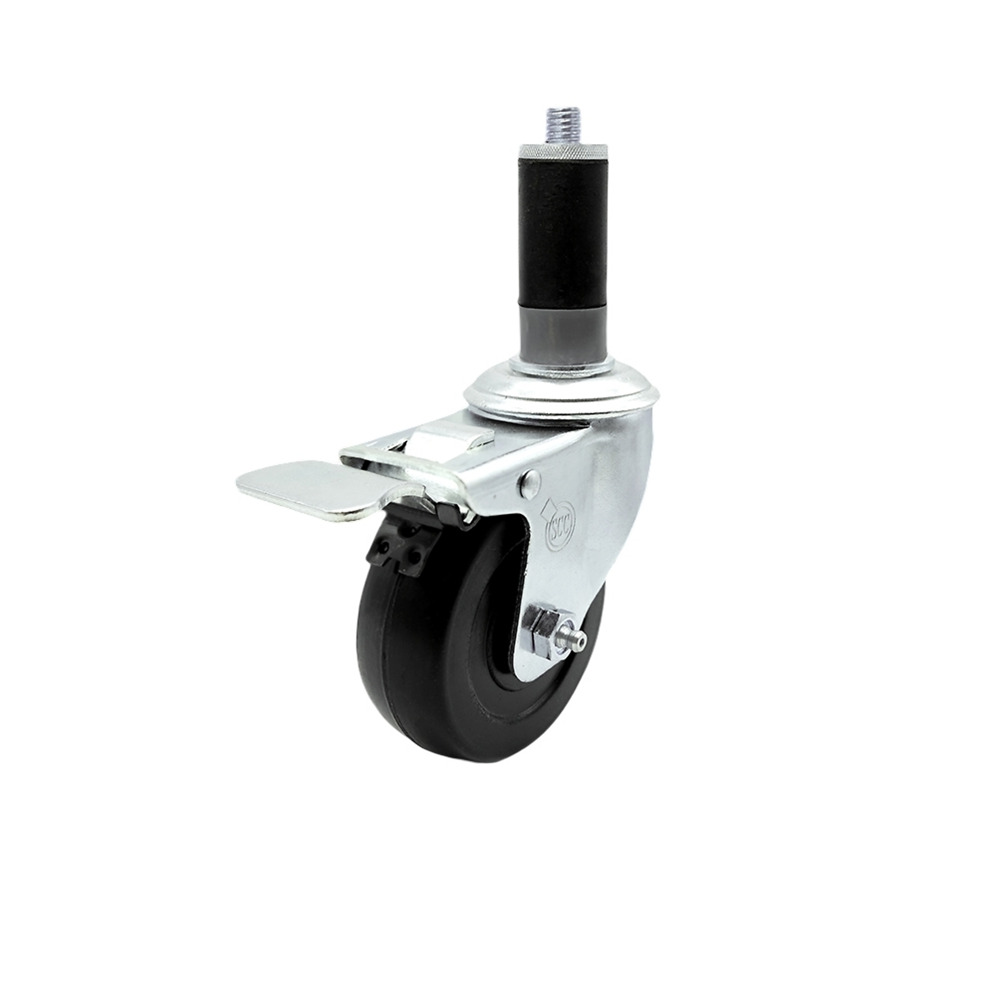 Service Caster, 4Inch x 1 1/4Inch Stem Caster, Wheel Diameter 4 in, Caster Type Swivel, Package (qty.) 1, Model SCC-SSTTLEX20S414-HRS-MTG43