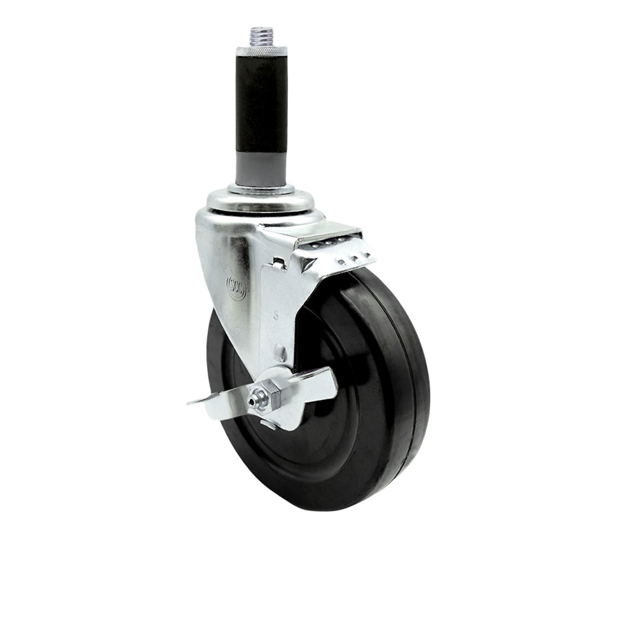 Service Caster, 5Inch x 1 1/4Inch Stem Caster, Wheel Diameter 5 in, Caster Type Swivel, Package (qty.) 1, Model SCC-SSEX20S514-HRS-TLB-MTG43