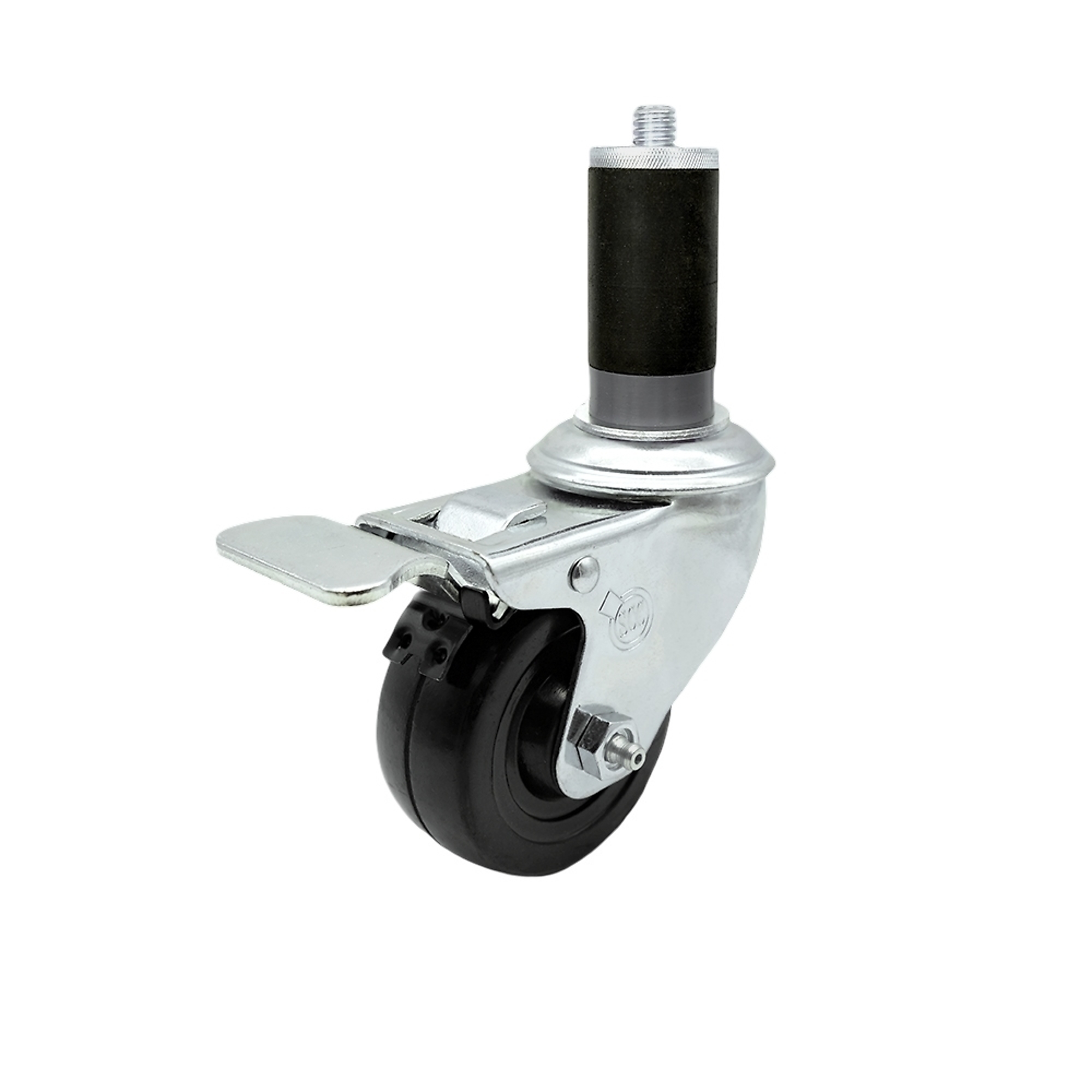 Service Caster, 3Inch x 1 1/4Inch Stem Caster, Wheel Diameter 3 in, Caster Type Swivel, Package (qty.) 1, Model SCC-SSTTLEX20S314-HRS-MTG45