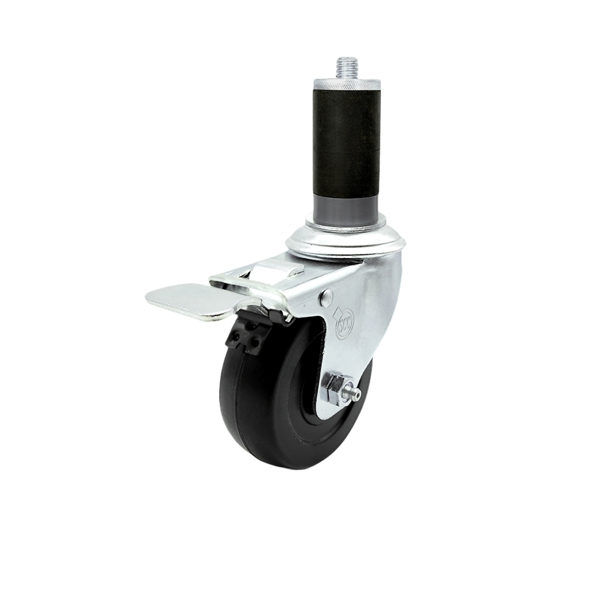 Service Caster, 4Inch x 1 1/4Inch Stem Caster, Wheel Diameter 4 in, Caster Type Swivel, Package (qty.) 1, Model SCC-SSTTLEX20S414-HRS-MTG45