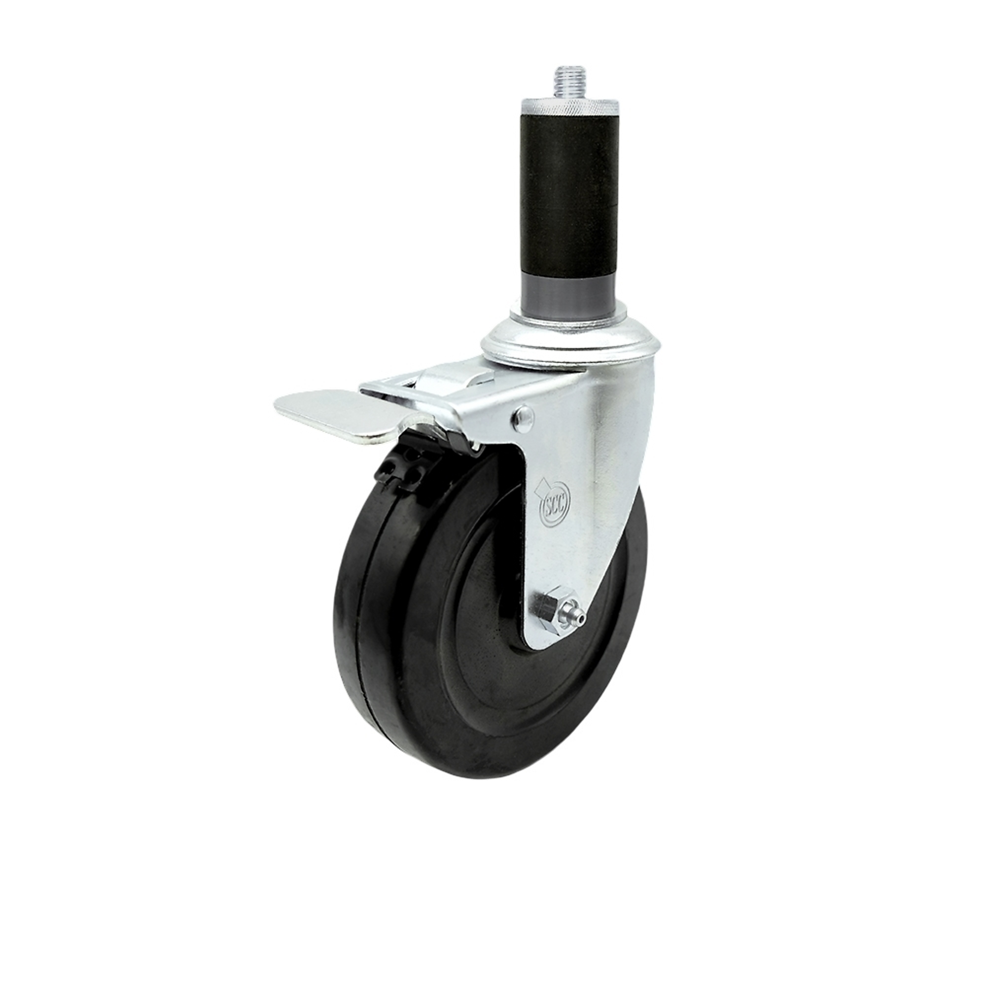 Service Caster, 5Inch x 1 1/4Inch Stem Caster, Wheel Diameter 5 in, Caster Type Swivel, Package (qty.) 1, Model SCC-SSTTLEX20S514-HRS-MTG45