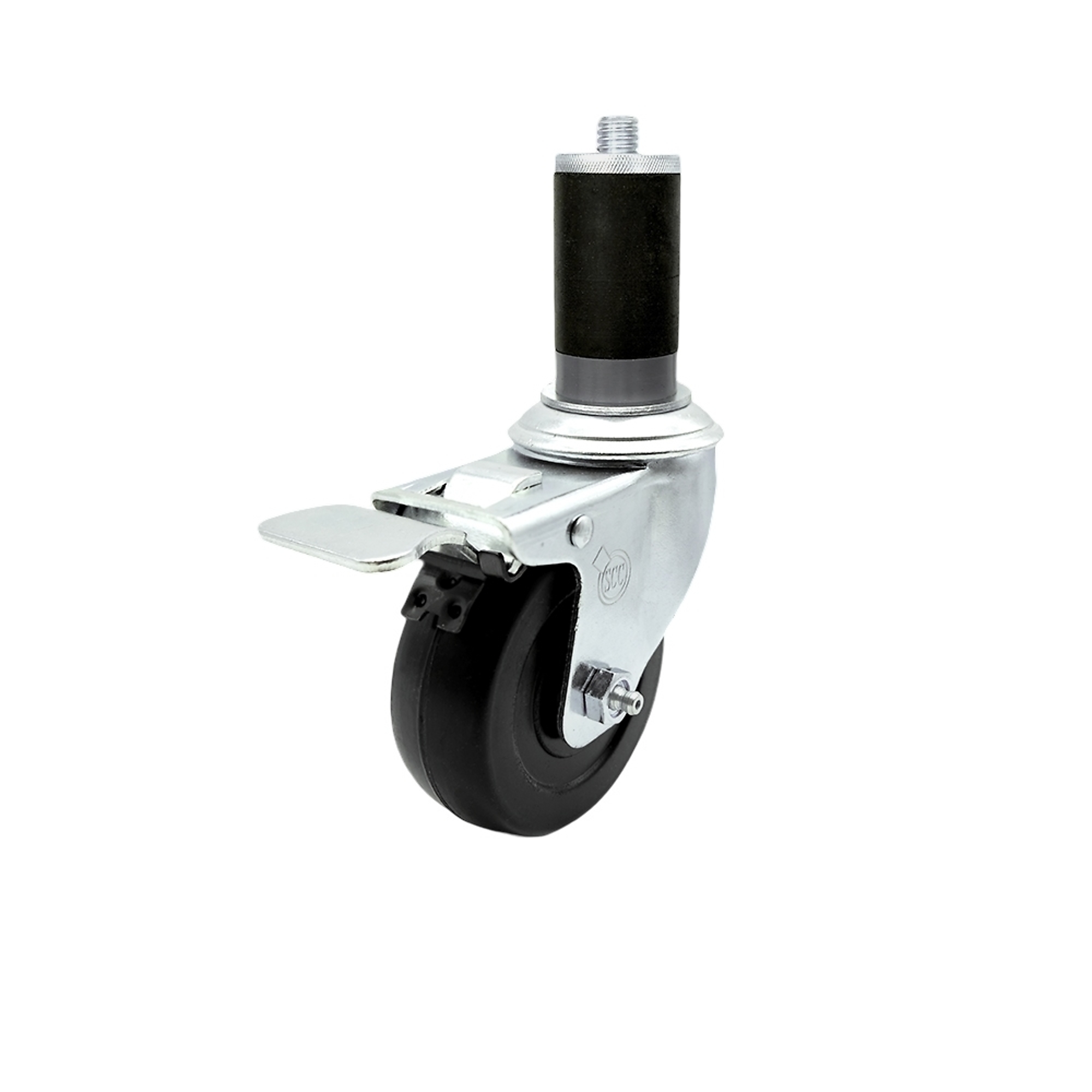 Service Caster, 4Inch x 1 1/4Inch Stem Caster, Wheel Diameter 4 in, Caster Type Swivel, Package (qty.) 1, Model SCC-SSTTLEX20S414-HRS-MTG46