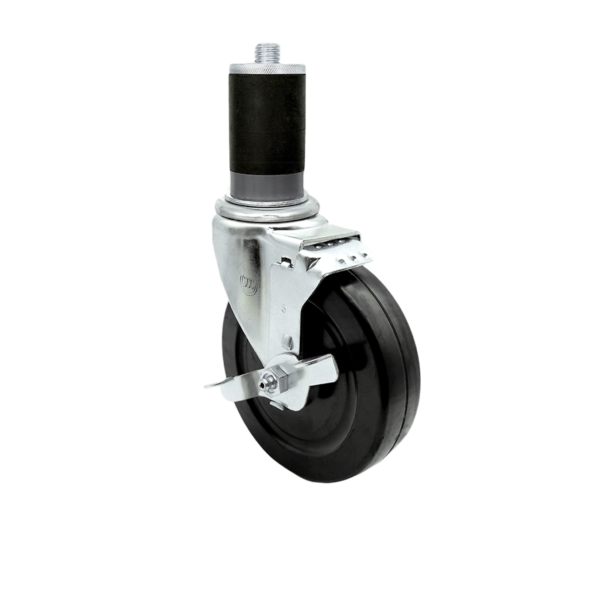 Service Caster, 5Inch x 1 1/4Inch Stem Caster, Wheel Diameter 5 in, Caster Type Swivel, Package (qty.) 1, Model SCC-SSEX20S514-HRS-TLB-MTG47