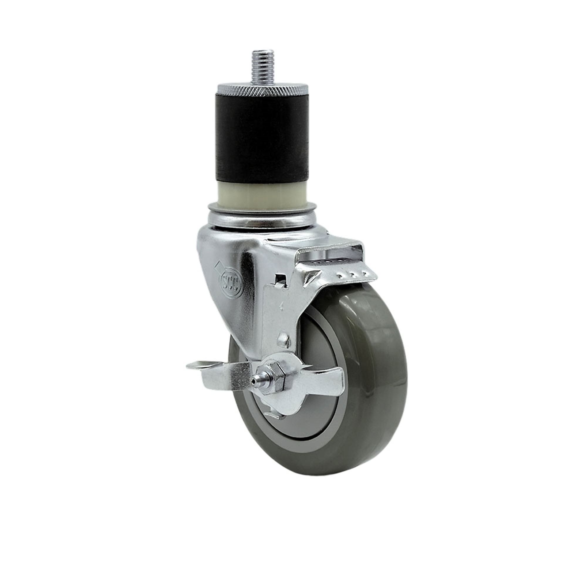 Service Caster, 4Inch x 1 1/4Inch Stem Caster, Wheel Diameter 4 in, Caster Type Swivel, Package (qty.) 1, Model SCC-EX20S414-PPUB-TLB-MTG21