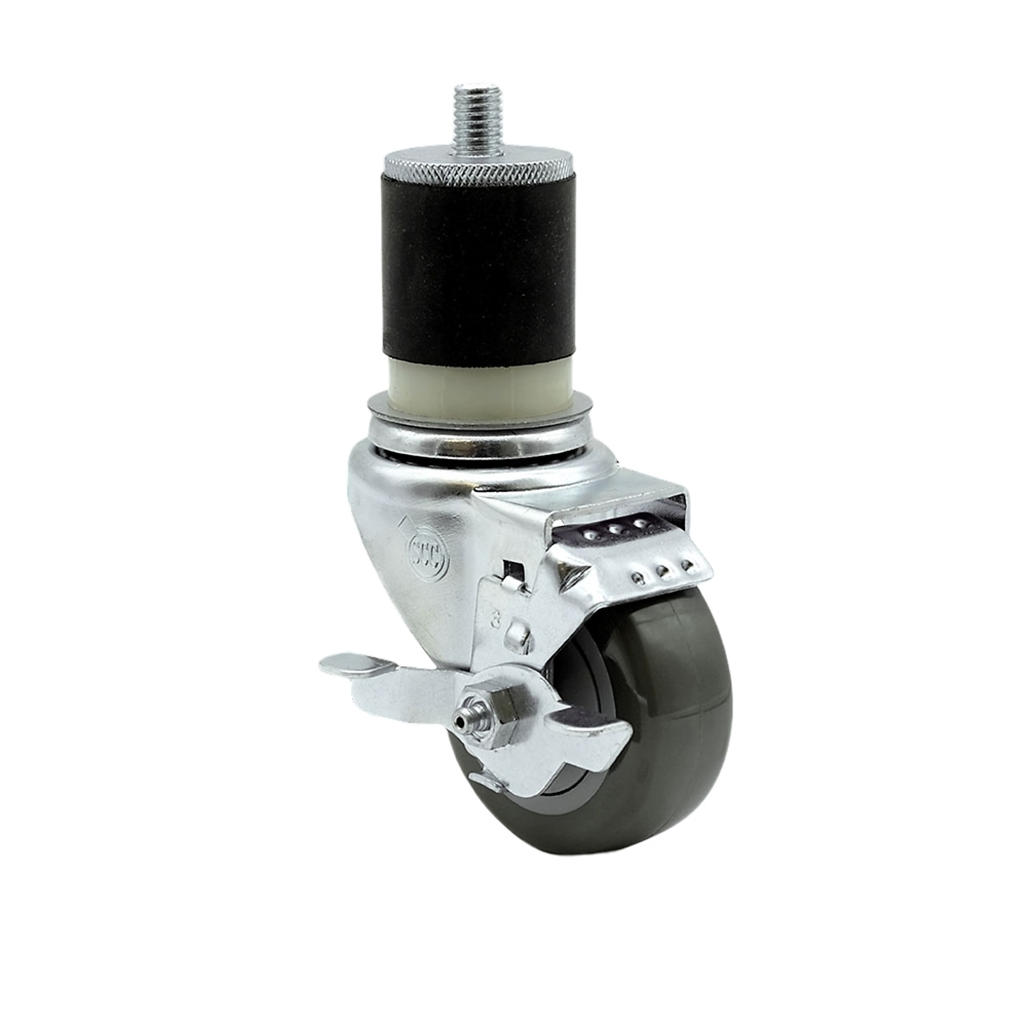 Service Caster, 3Inch x 1 1/4Inch Stem Caster, Wheel Diameter 3 in, Caster Type Swivel, Package (qty.) 1, Model SCC-EX20S314-PPUB-TLB-MTG21