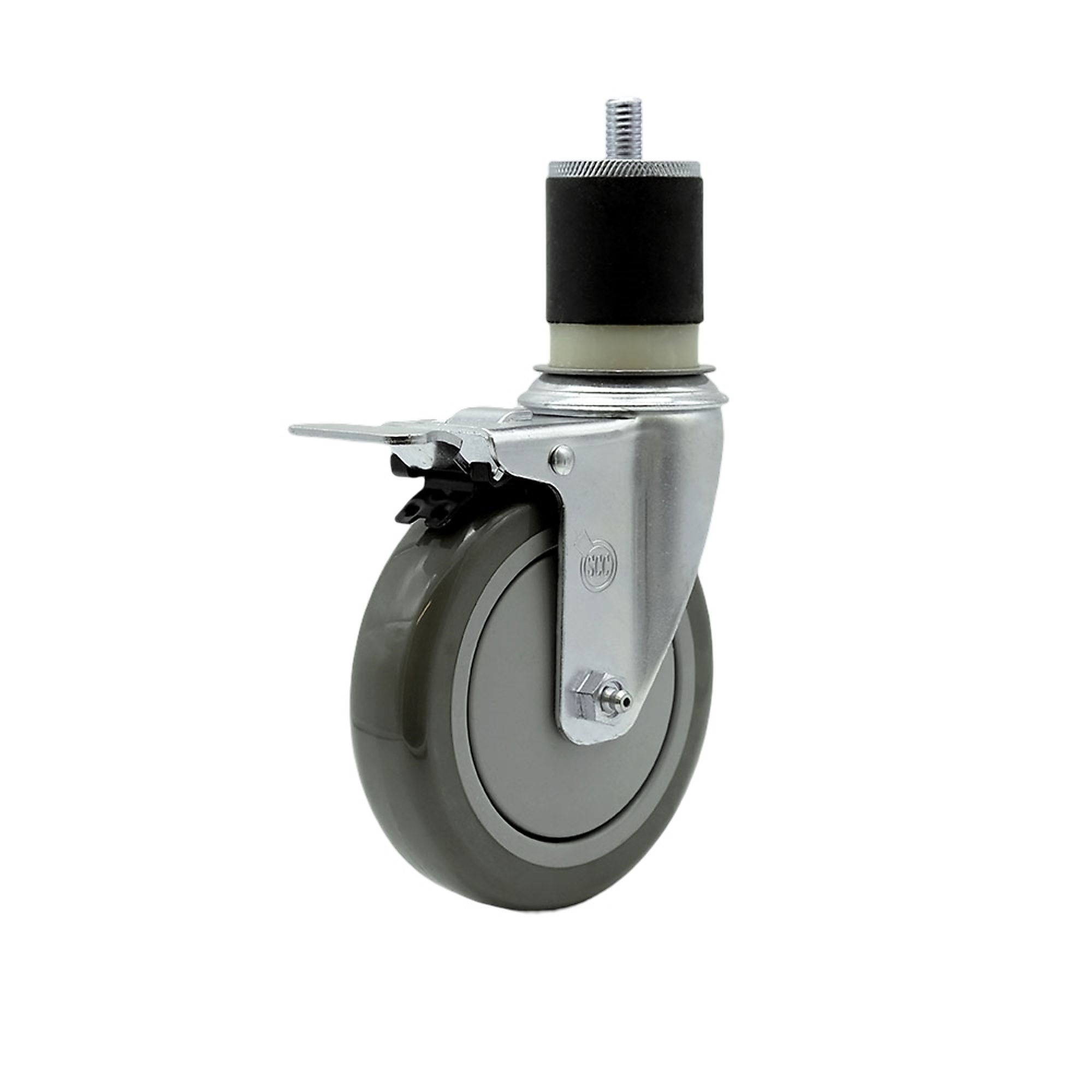 Service Caster, 5Inch x 1 1/4Inch Stem Casters, Wheel Diameter 5 in, Caster Type Swivel, Package (qty.) 1, Model SCC-TTLEX20S514-PPUB-MTG21