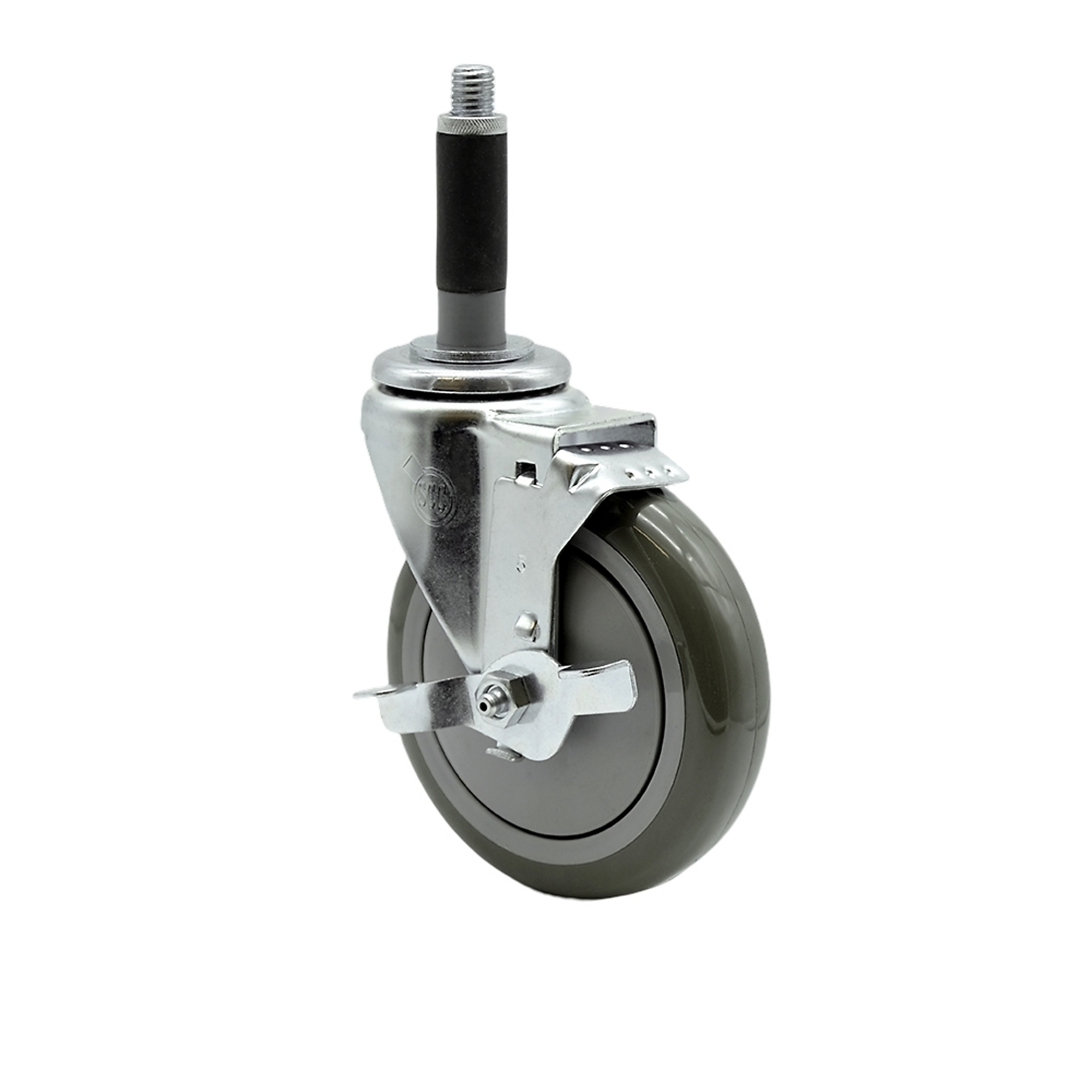 Service Caster, 5Inch x 1 1/4Inch Stem Caster, Wheel Diameter 5 in, Caster Type Swivel, Package (qty.) 1, Model SCC-EX20S514-PPUB-TLB-MTG40