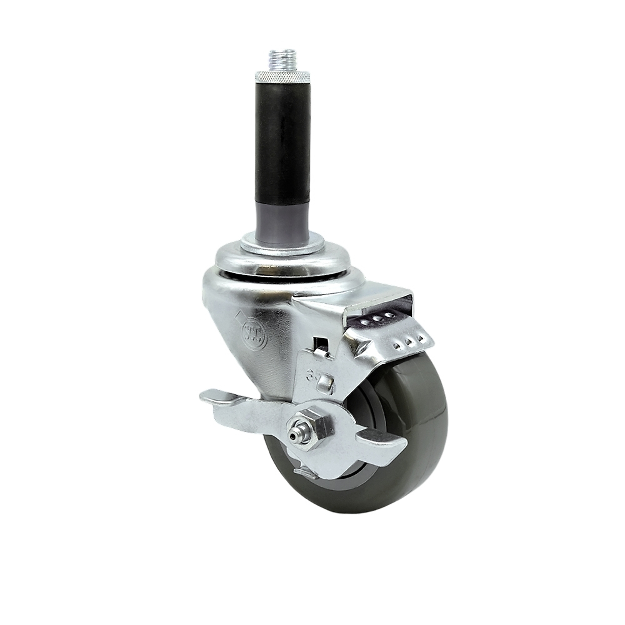 Service Caster, 3 1/2Inch x 1 1/4Inch Stem Caster, Wheel Diameter 3.5 in, Caster Type Swivel, Package (qty.) 1, Model SCC-EX20S3514-PPUB-TLB-MTG42