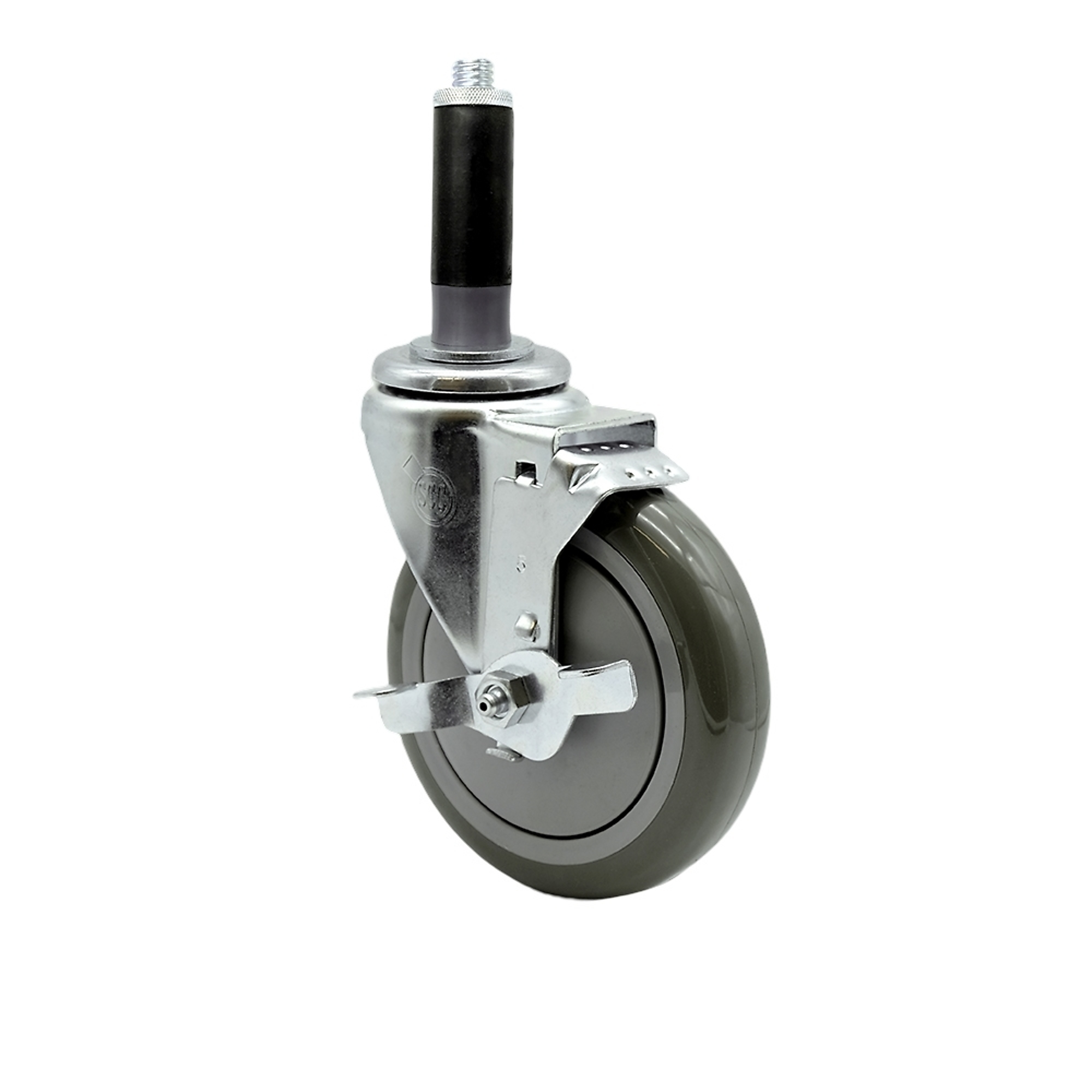 Service Caster, 5Inch x 1 1/4Inch Stem Caster, Wheel Diameter 5 in, Caster Type Swivel, Package (qty.) 1, Model SCC-EX20S514-PPUB-TLB-MTG41