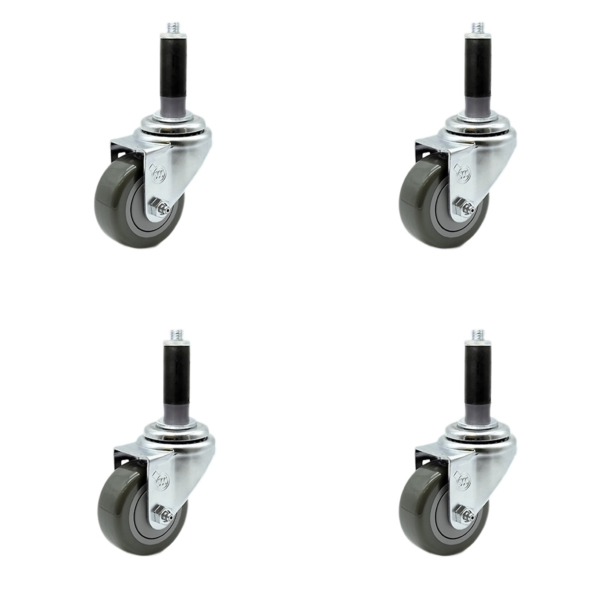 Service Caster, 3 1/2Inch x 1 1/4Inch Stem Casters, Wheel Diameter 3.5 in, Caster Type Rigid, Package (qty.) 4, Model SCC-EX20S3514-PPUB-MTG42-4