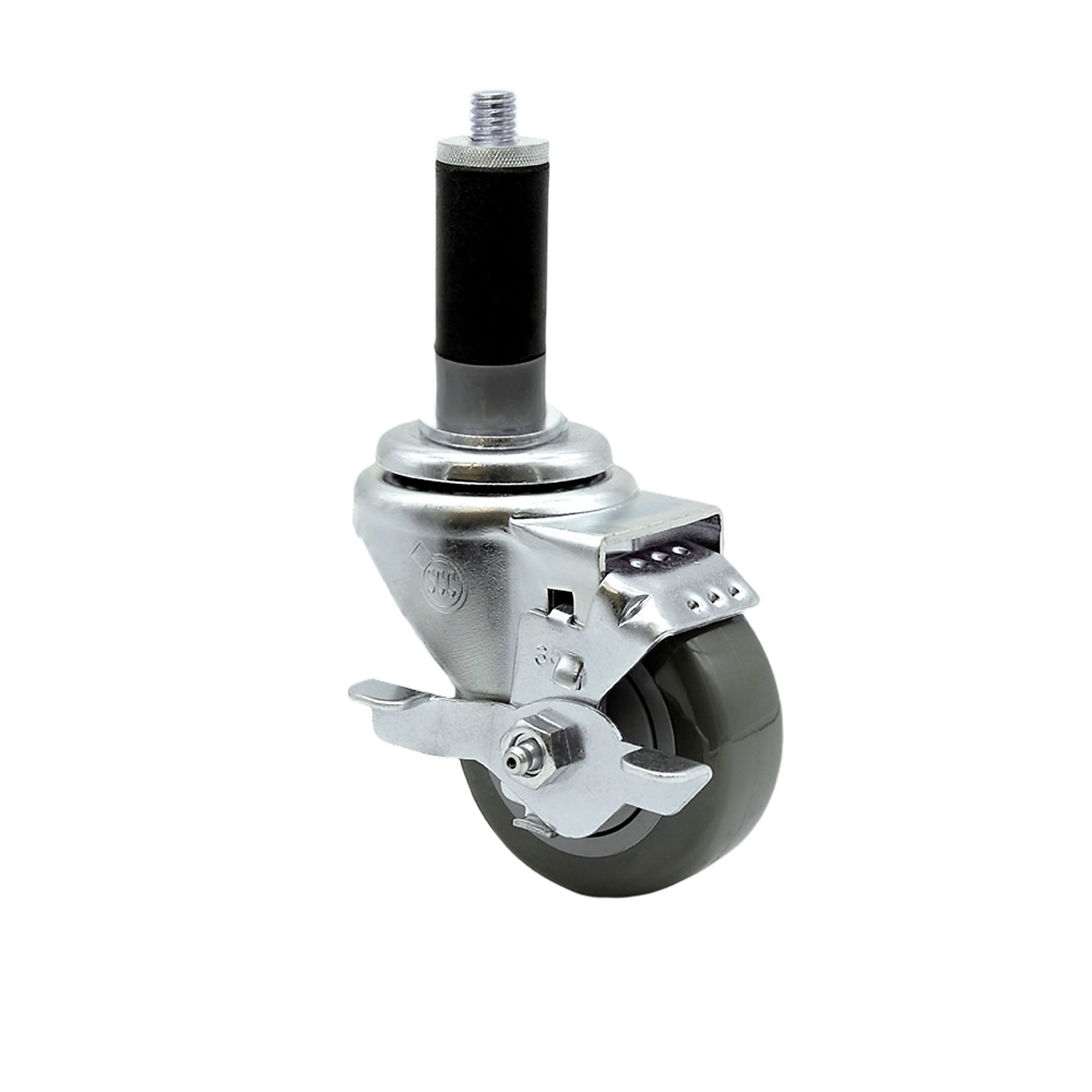 Service Caster, 3 1/2Inch x 1 1/4Inch Stem Caster, Wheel Diameter 3.5 in, Caster Type Swivel, Package (qty.) 1, Model SCC-EX20S3514-PPUB-TLB-MTG43