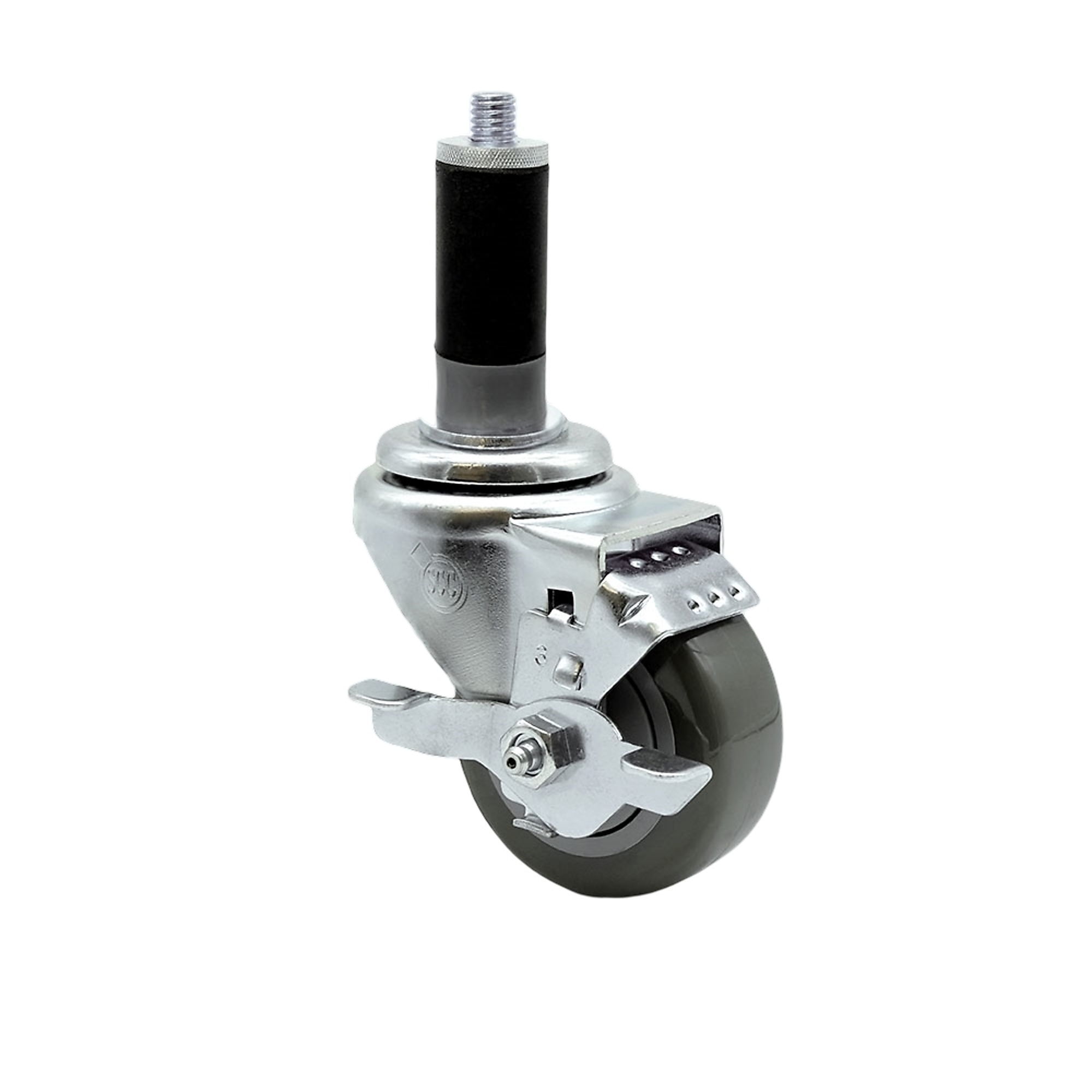 Service Caster, 3Inch x 1 1/4Inch Stem Caster, Wheel Diameter 3 in, Caster Type Swivel, Package (qty.) 1, Model SCC-EX20S314-PPUB-TLB-MTG43