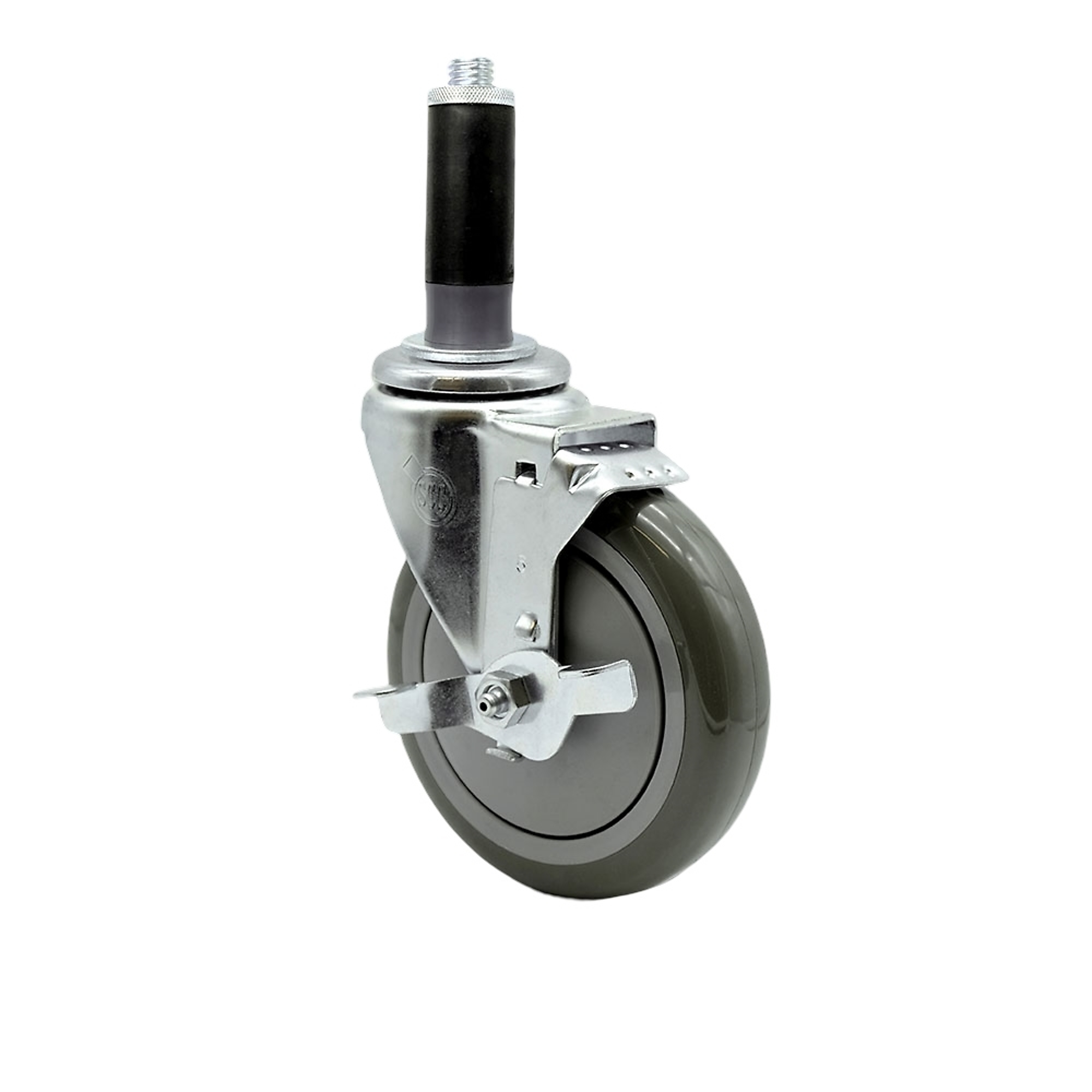 Service Caster, 5Inch x 1 1/4Inch Stem Caster, Wheel Diameter 5 in, Caster Type Swivel, Package (qty.) 1, Model SCC-EX20S514-PPUB-TLB-MTG43