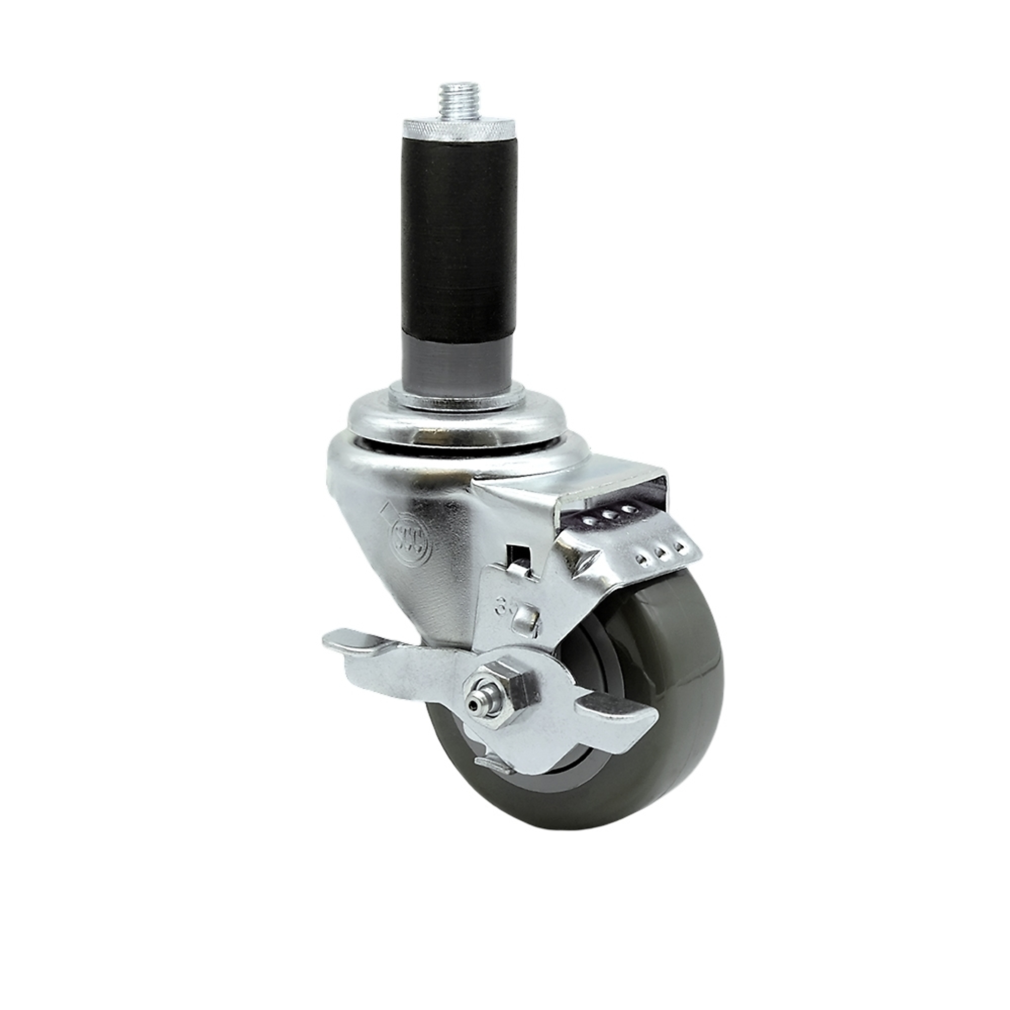 Service Caster, 3Inch x 1 1/4Inch Stem Caster, Wheel Diameter 3 in, Caster Type Swivel, Package (qty.) 1, Model SCC-EX20S314-PPUB-TLB-MTG44