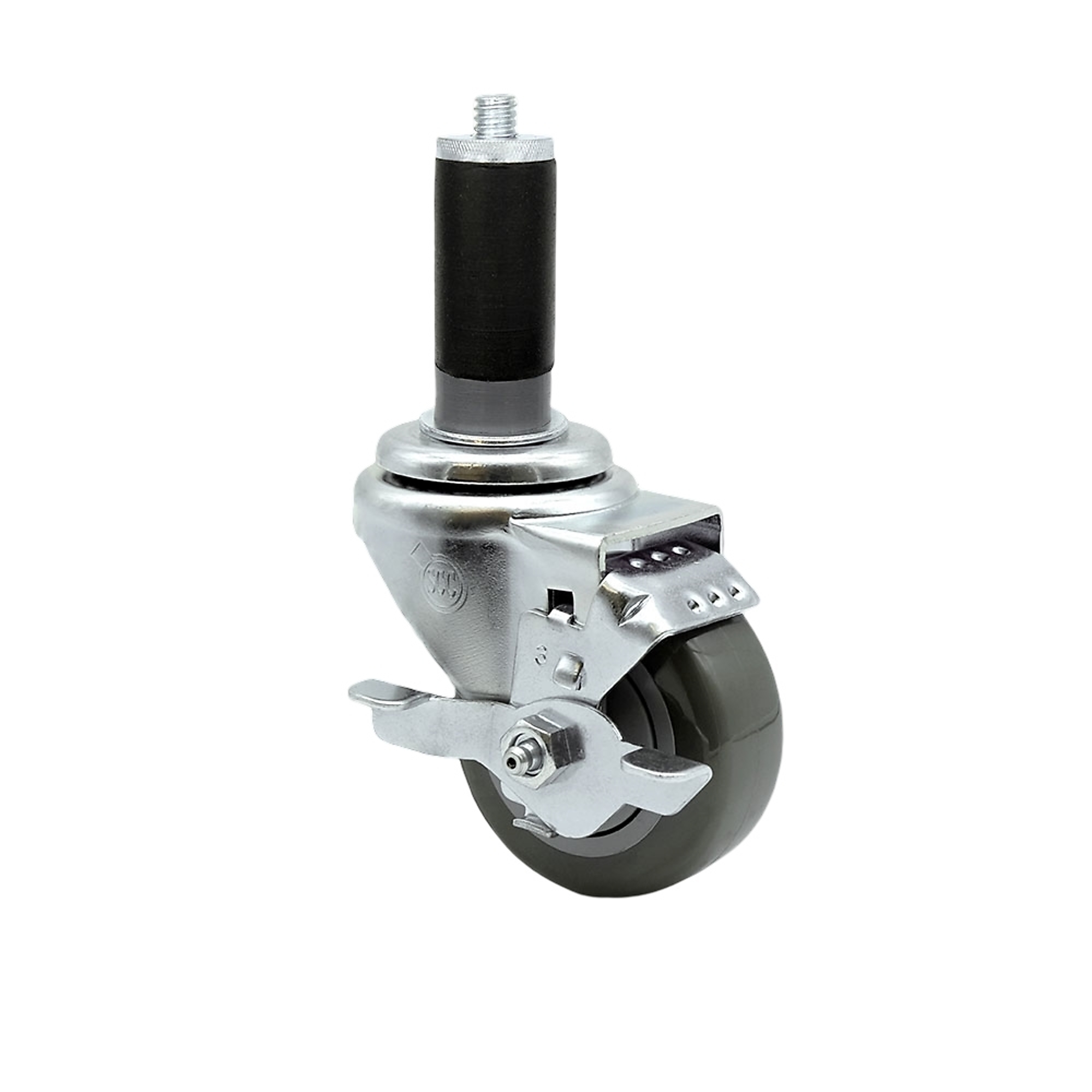 Service Caster, 3Inch x 1 1/4Inch Stem Caster, Wheel Diameter 3 in, Caster Type Swivel, Package (qty.) 1, Model SCC-EX20S314-PPUB-TLB-MTG45