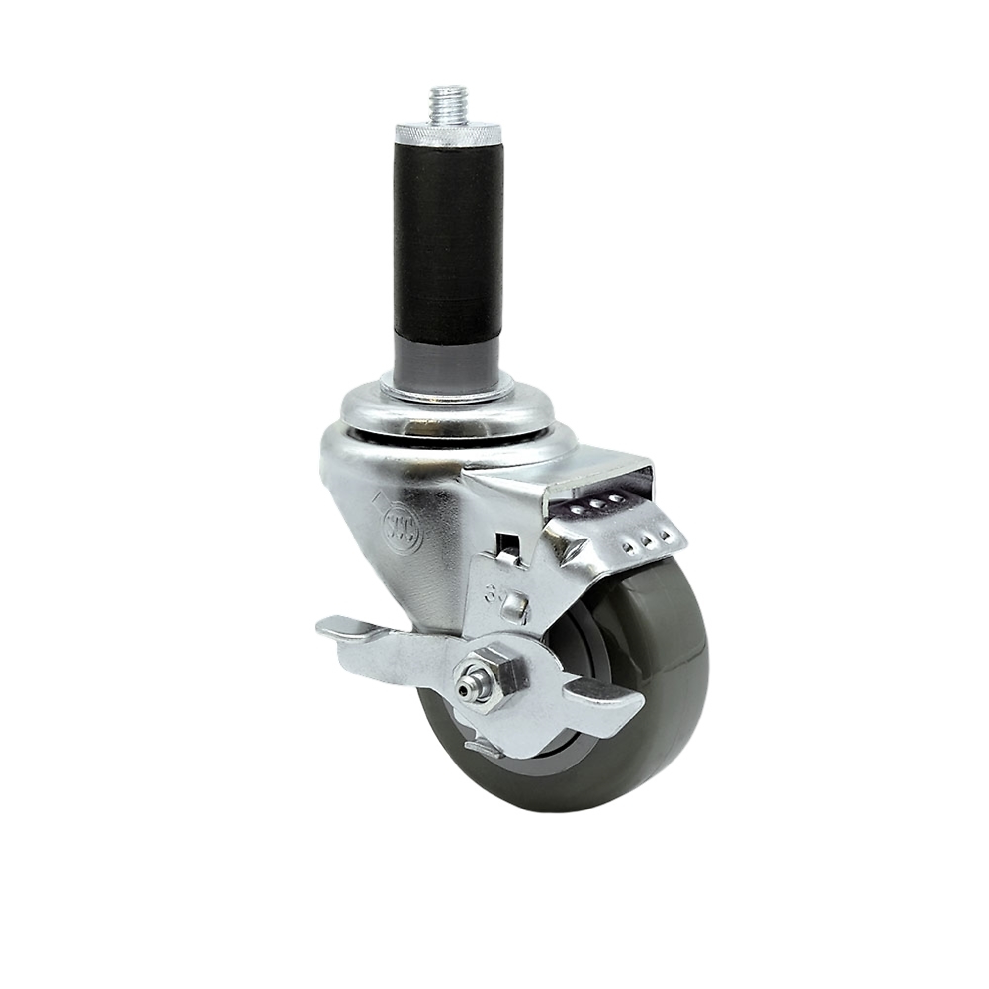 Service Caster, 3 1/2Inch x 1 1/4Inch Stem Caster, Wheel Diameter 3.5 in, Caster Type Swivel, Package (qty.) 1, Model SCC-EX20S3514-PPUB-TLB-MTG45