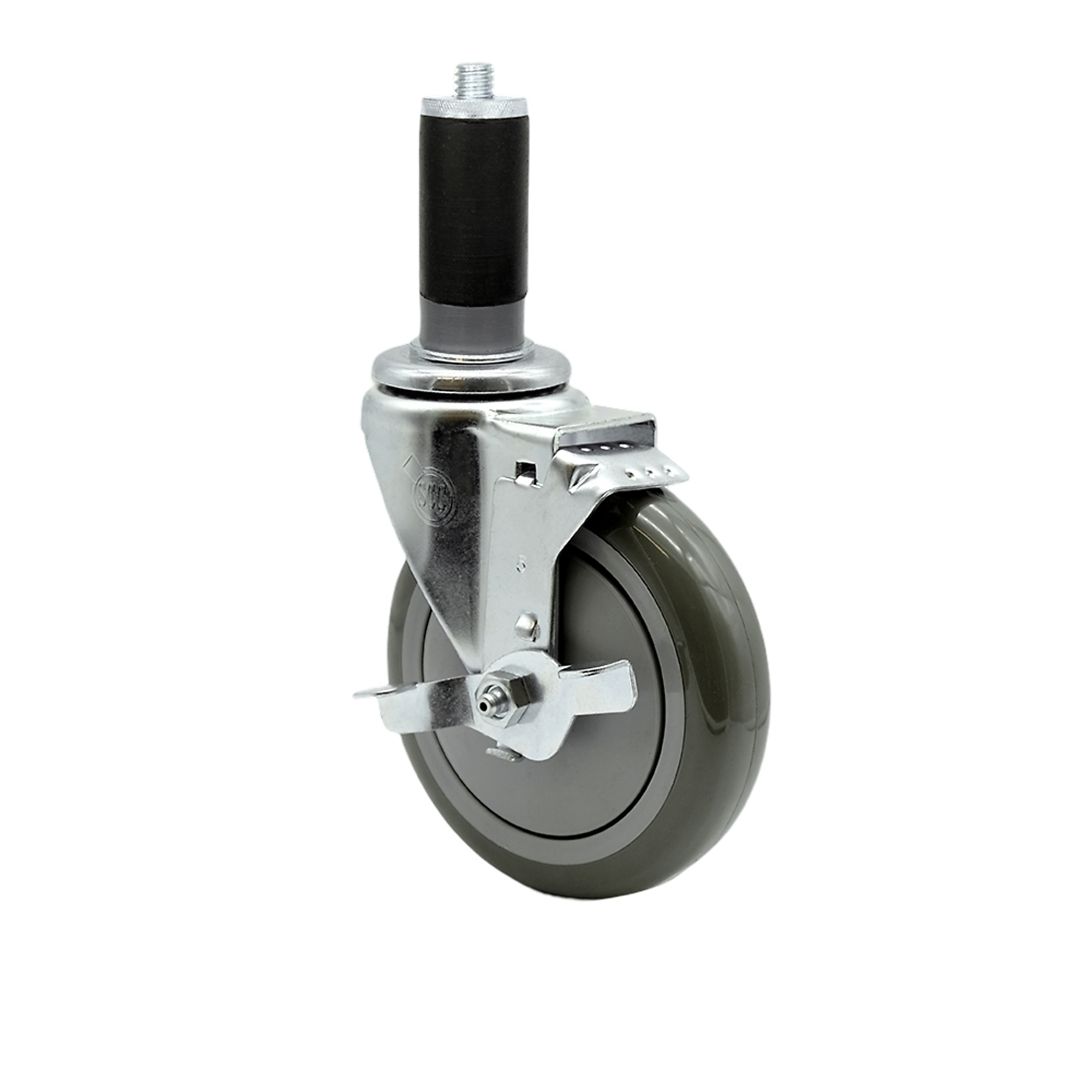 Service Caster, 5Inch x 1 1/4Inch Stem Caster, Wheel Diameter 5 in, Caster Type Swivel, Package (qty.) 1, Model SCC-EX20S514-PPUB-TLB-MTG44