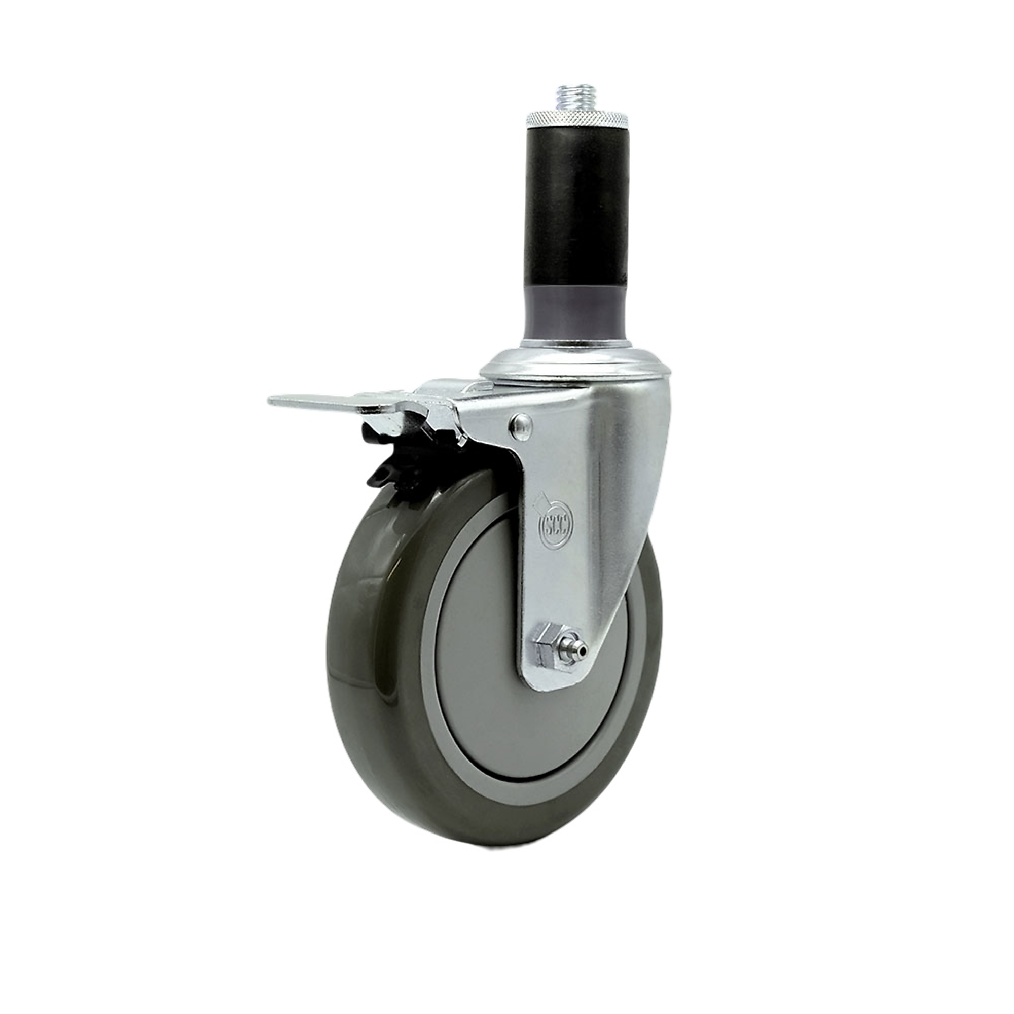 Service Caster, 5Inch x 1 1/4Inch Stem Casters, Wheel Diameter 5 in, Caster Type Swivel, Package (qty.) 1, Model SCC-TTLEX20S514-PPUB-MTG45