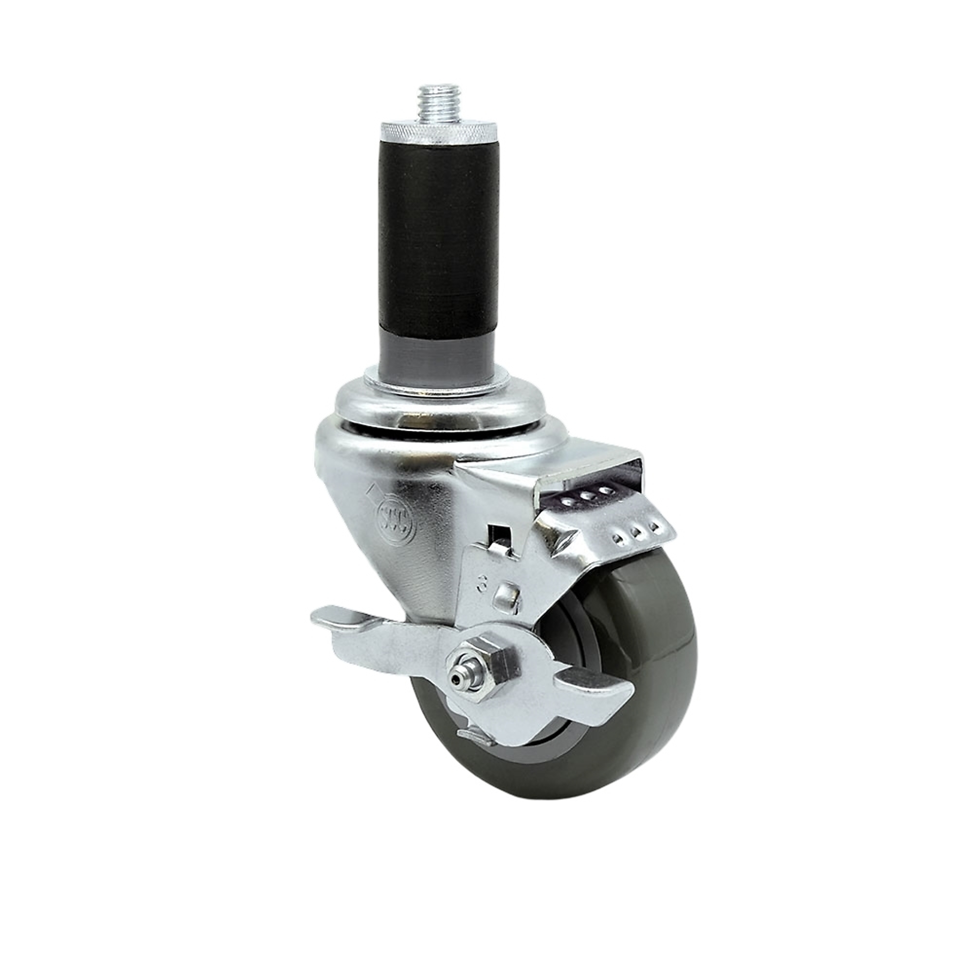 Service Caster, 3Inch x 1 1/4Inch Stem Caster, Wheel Diameter 3 in, Caster Type Swivel, Package (qty.) 1, Model SCC-EX20S314-PPUB-TLB-MTG46