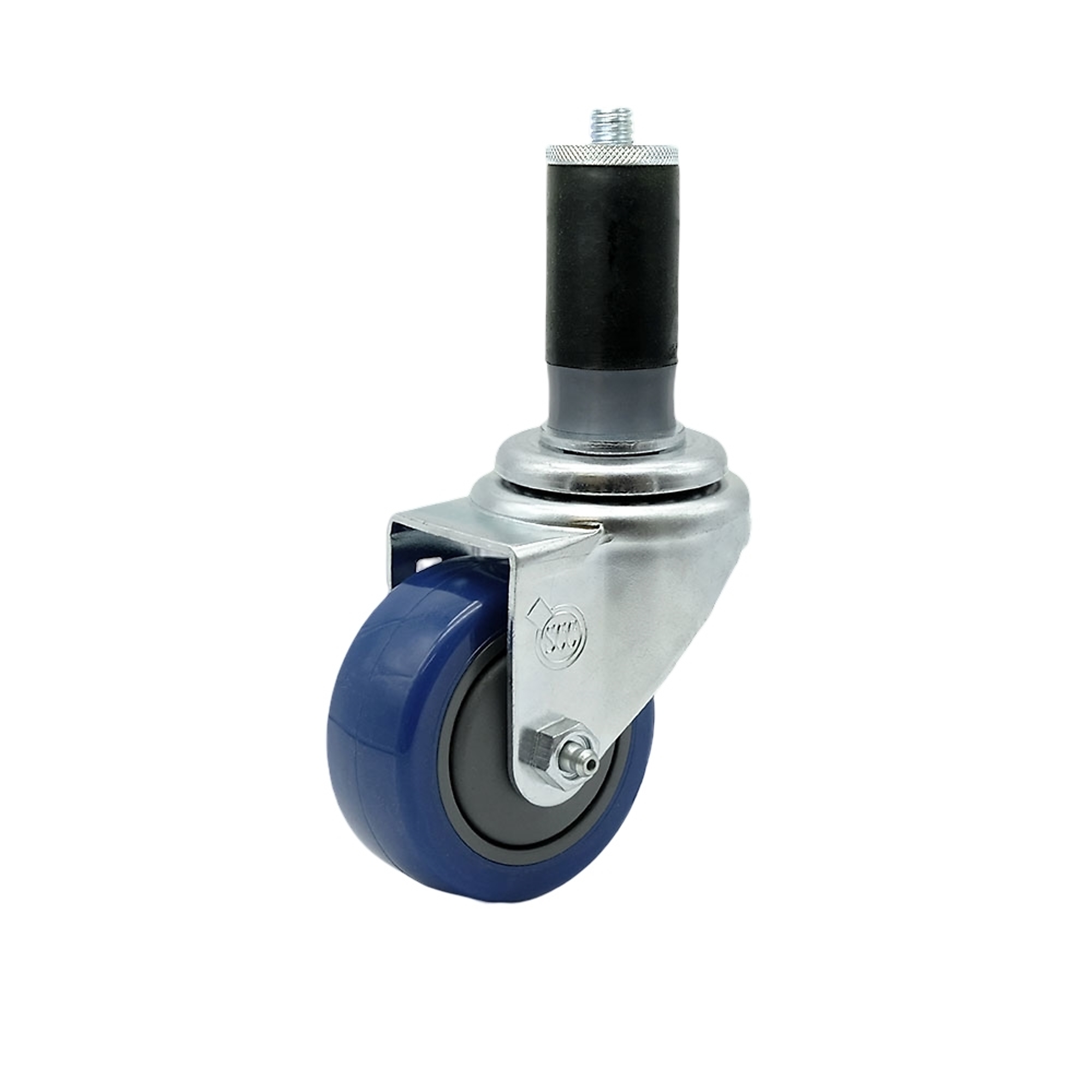 Service Caster, 3Inch x 1 1/4Inch Stem Caster, Wheel Diameter 3 in, Caster Type Swivel, Package (qty.) 1, Model SCC-EX20S314-PPUB-BLUE-MTG46