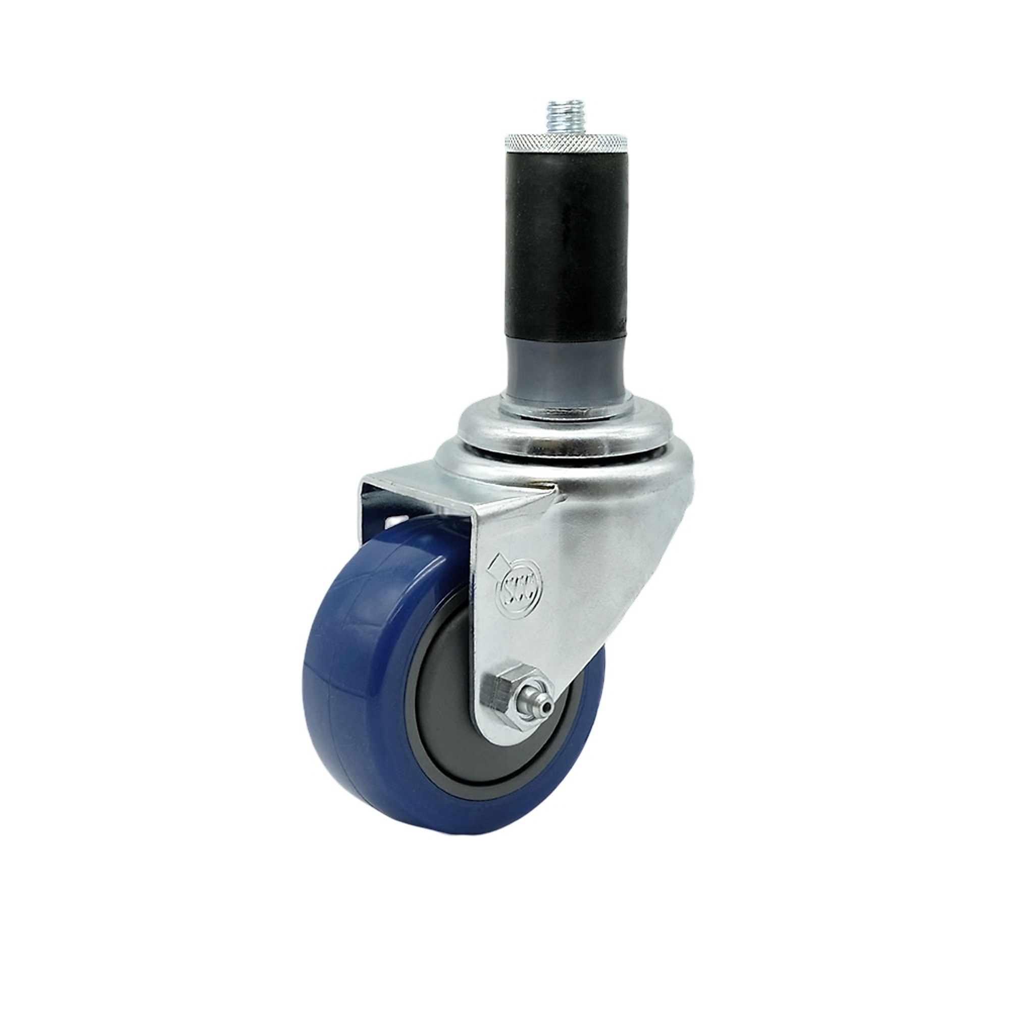 Service Caster, 3 1/2Inch x 1 1/4Inch Stem Caster, Wheel Diameter 3.5 in, Caster Type Swivel, Package (qty.) 1, Model SCC-EX20S3514-PPUB-BLUE-MTG46