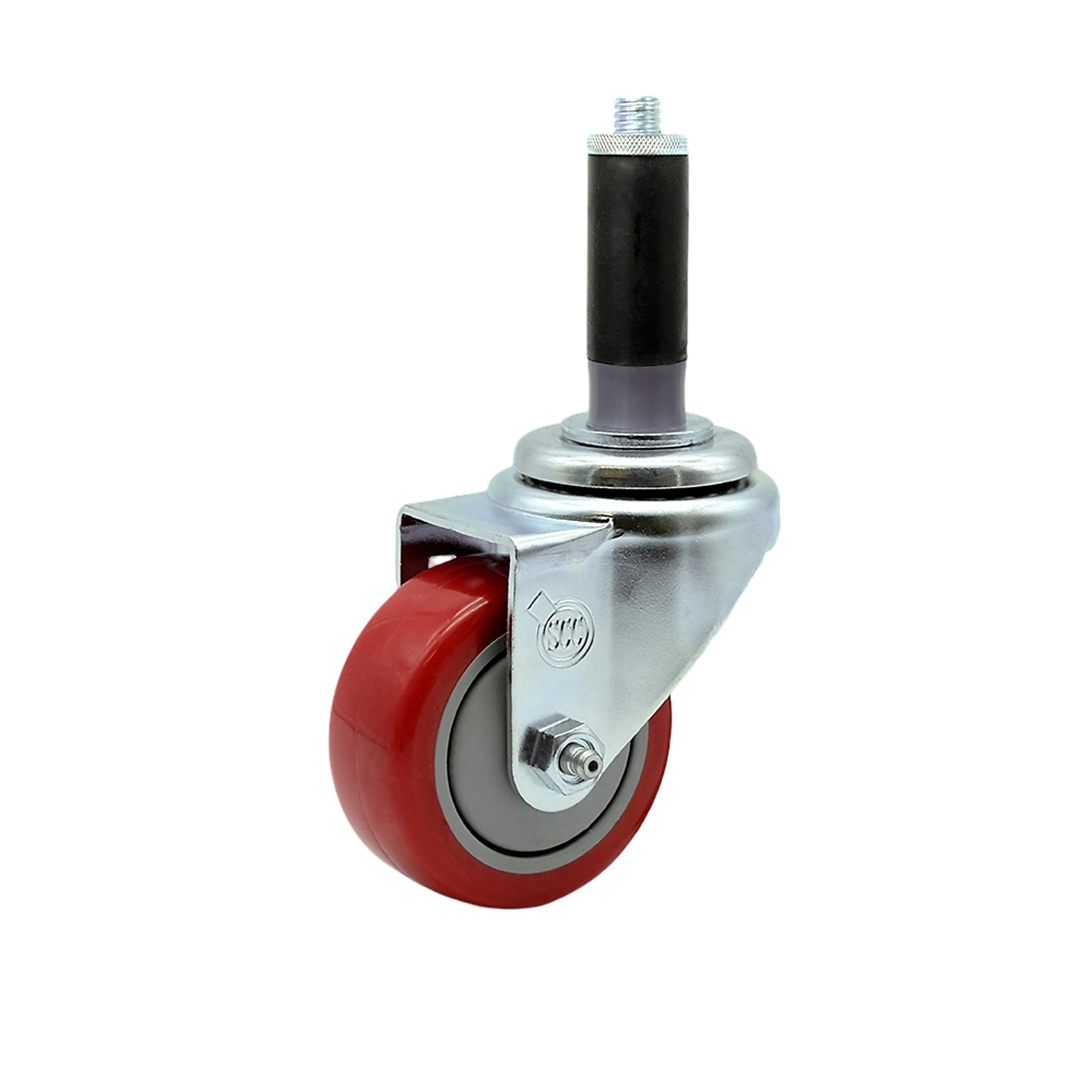 Service Caster, 3Inch x 1 1/4Inch Stem Caster, Wheel Diameter 3 in, Caster Type Swivel, Package (qty.) 1, Model SCC-EX20S314-PPUB-RED-MTG41