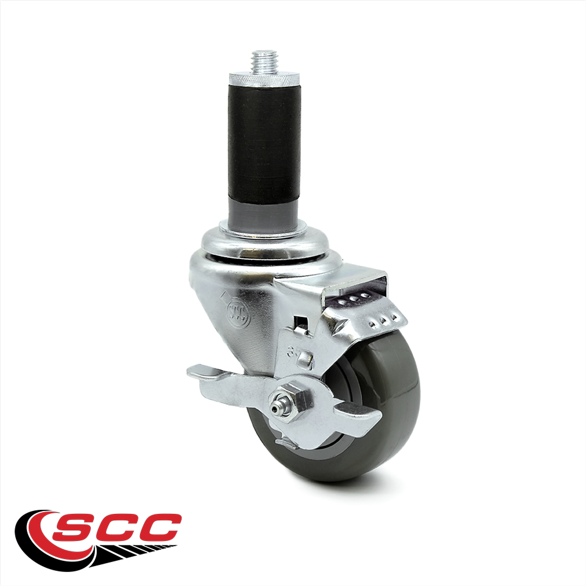 Service Caster, 3 1/2Inch x 1 1/4Inch Stem Caster, Wheel Diameter 3.5 in, Caster Type Swivel, Package (qty.) 1, Model SCC-EX20S3514-PPUB-TLB-MTG46