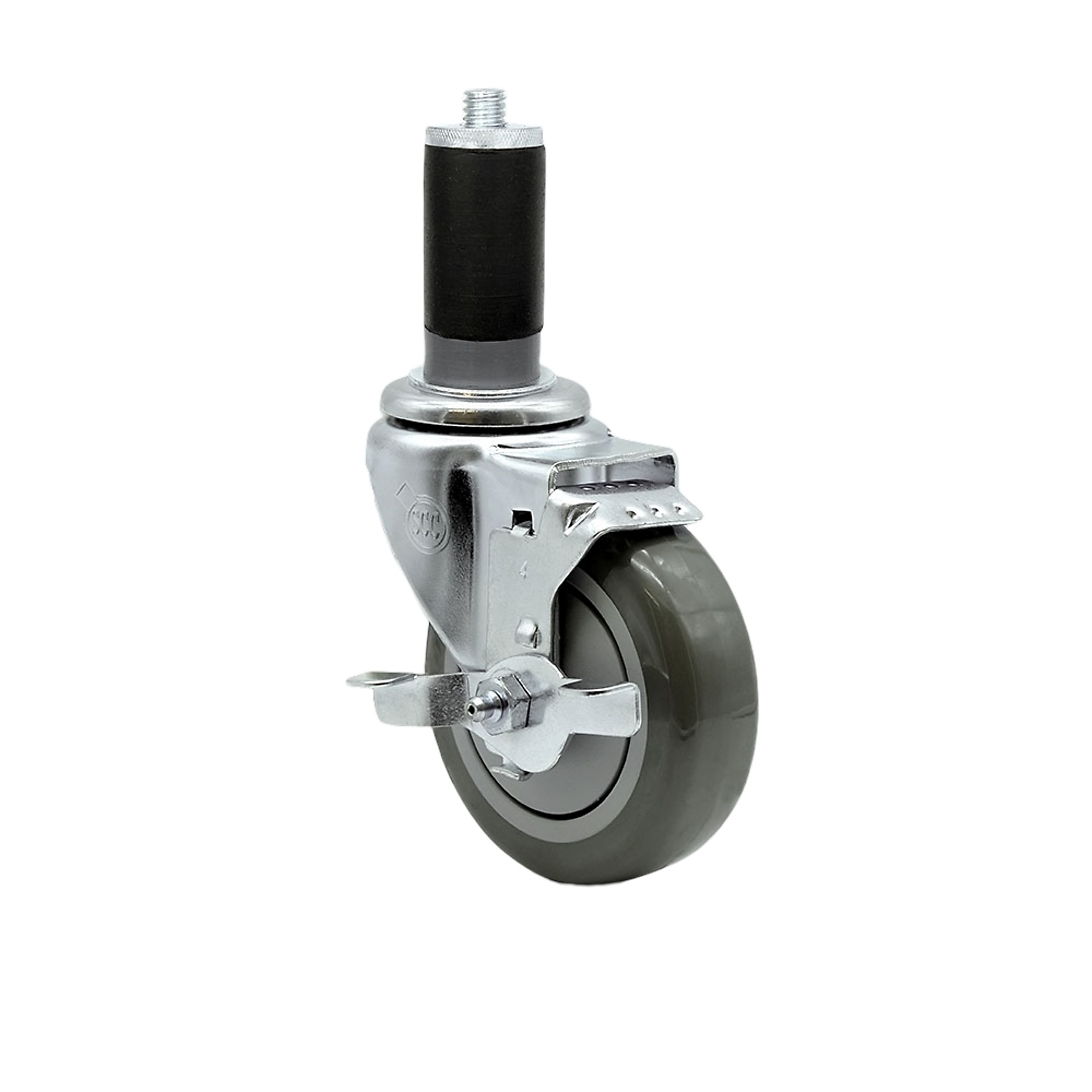 Service Caster, 4Inch x 1 1/4Inch Stem Caster, Wheel Diameter 4 in, Caster Type Swivel, Package (qty.) 1, Model SCC-EX20S414-PPUB-TLB-MTG46