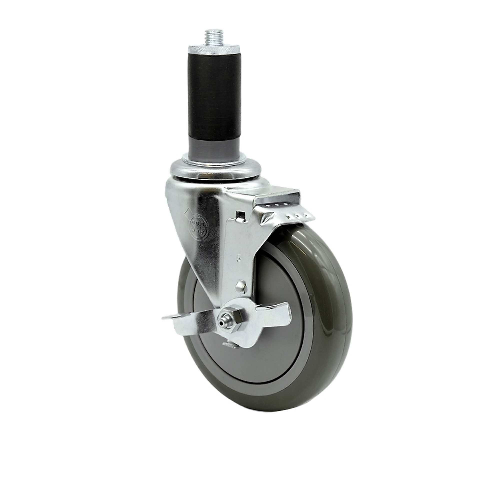 Service Caster, 5Inch x 1 1/4Inch Stem Caster, Wheel Diameter 5 in, Caster Type Swivel, Package (qty.) 1, Model SCC-EX20S514-PPUB-TLB-MTG46