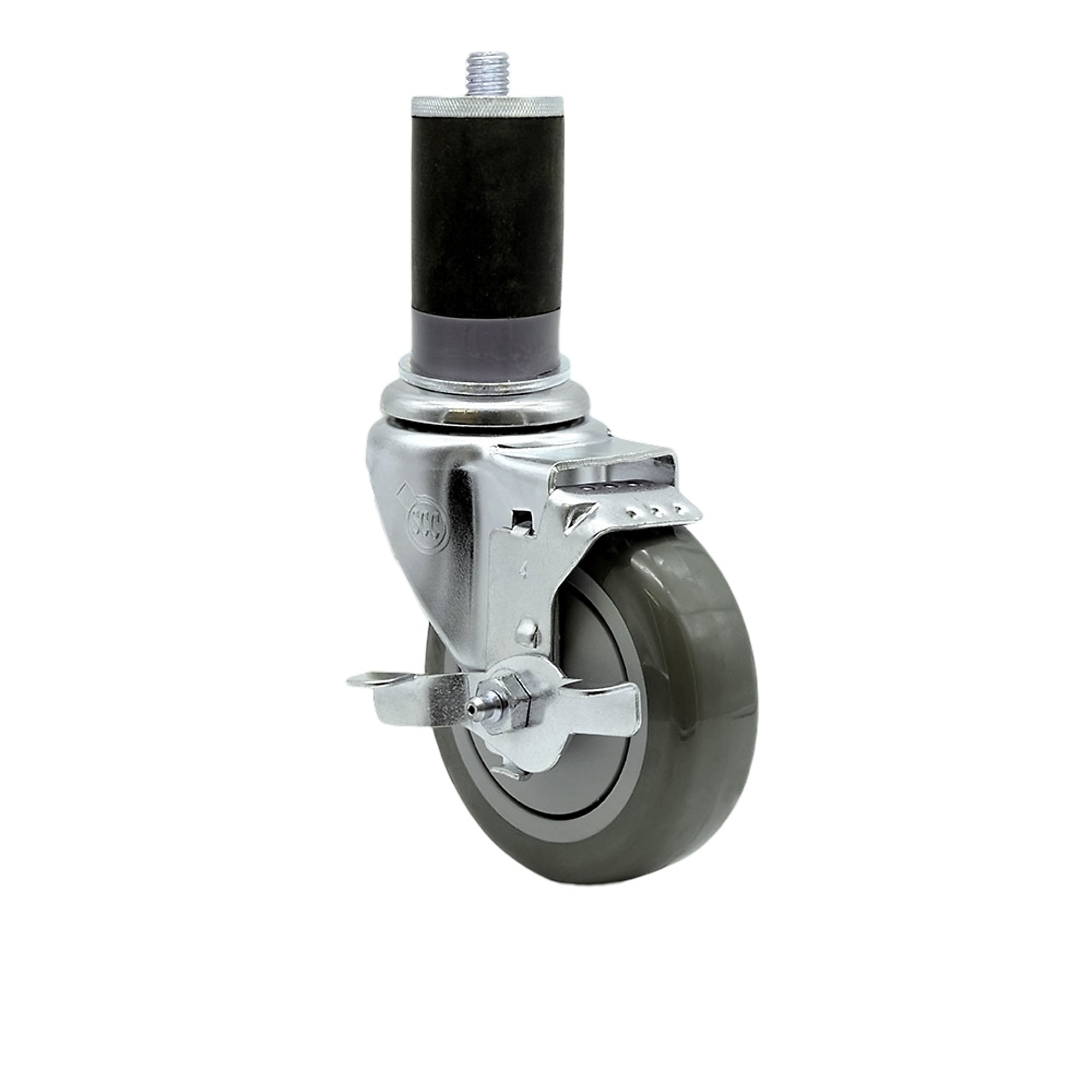 Service Caster, 4Inch x 1 1/4Inch Stem Caster, Wheel Diameter 4 in, Caster Type Swivel, Package (qty.) 1, Model SCC-EX20S414-PPUB-TLB-MTG47