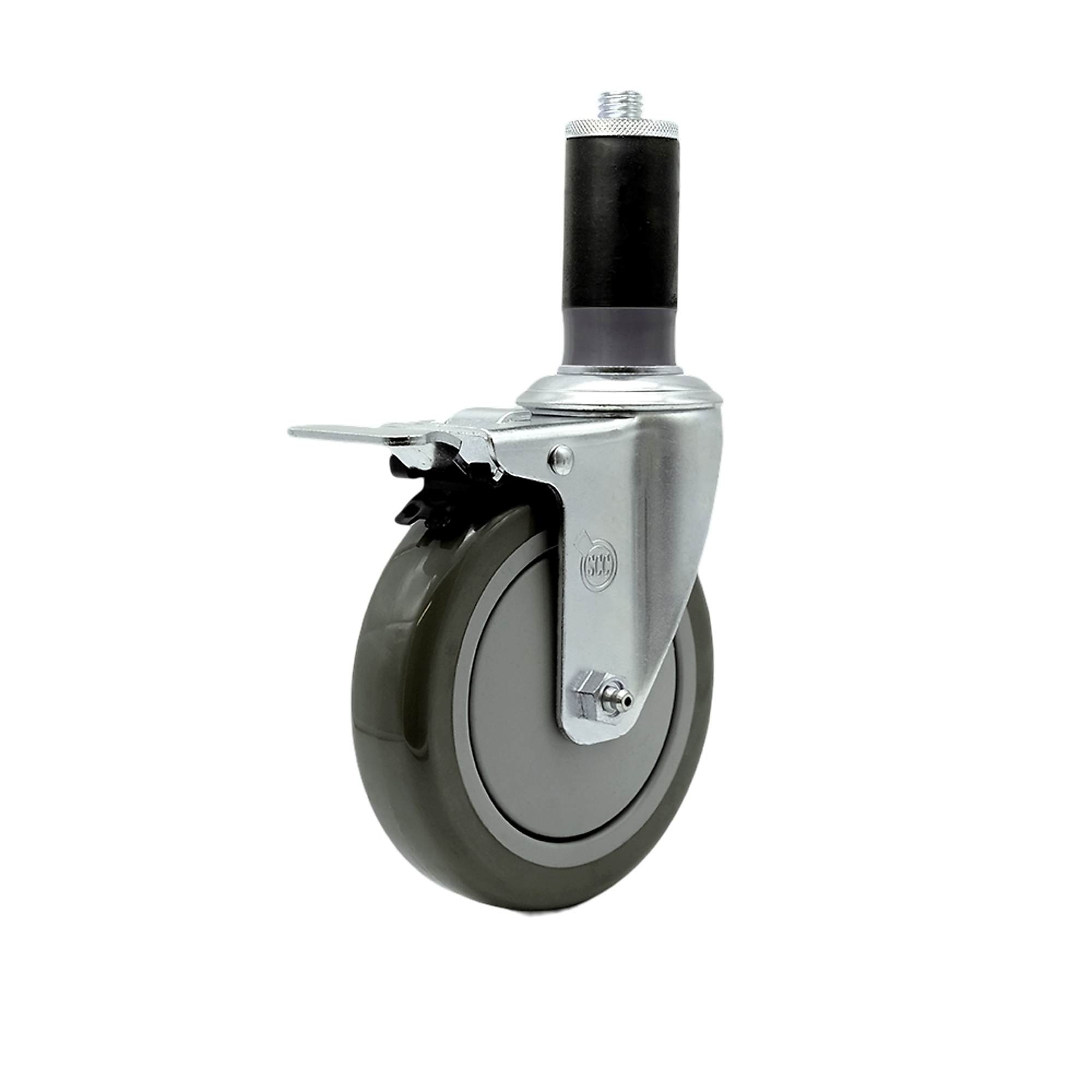 Service Caster, 5Inch x 1 1/4Inch Stem Casters, Wheel Diameter 5 in, Caster Type Swivel, Package (qty.) 1, Model SCC-TTLEX20S514-PPUB-MTG46