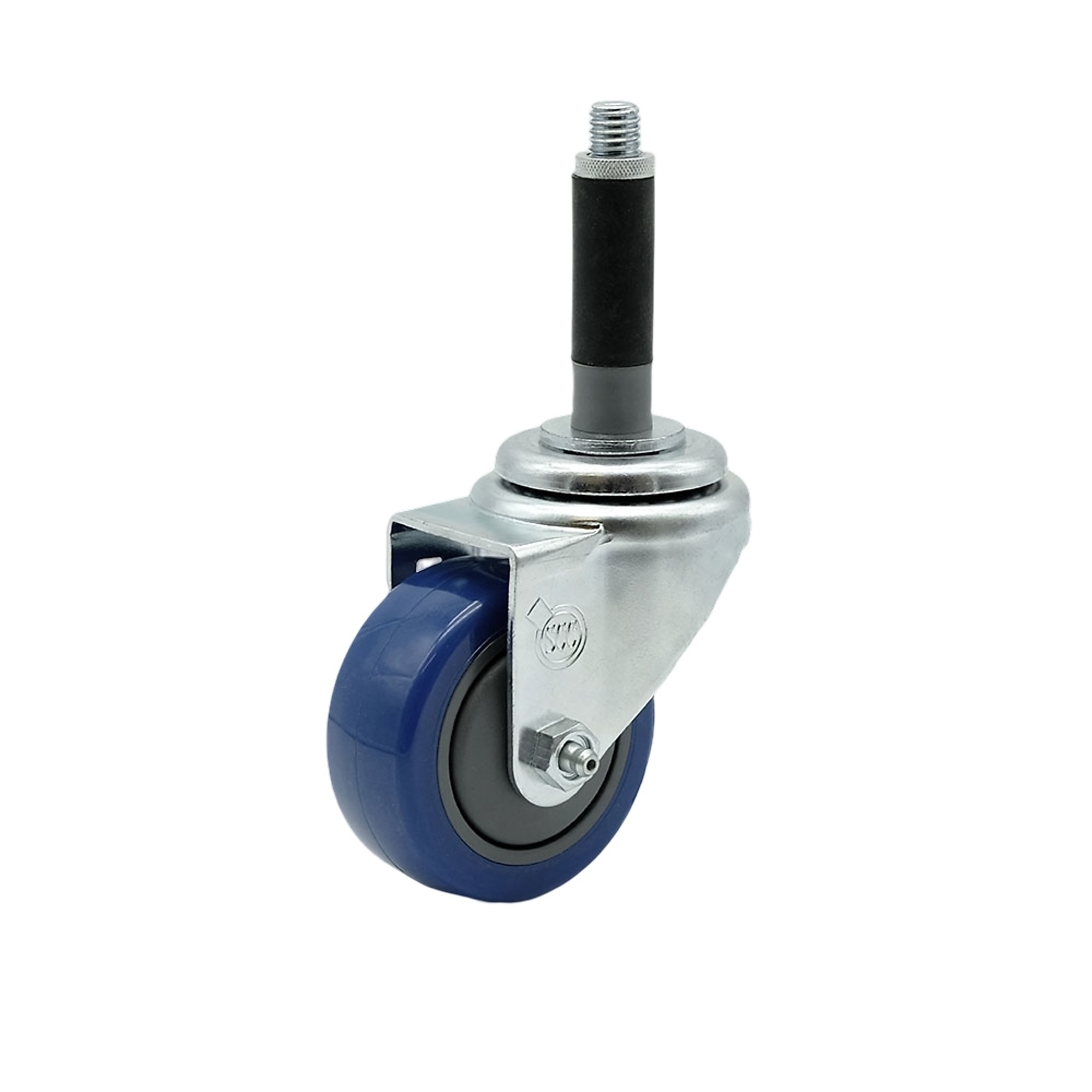 Service Caster, 3Inch x 1 1/4Inch Stem Caster, Wheel Diameter 3 in, Caster Type Swivel, Package (qty.) 1, Model SCC-EX20S314-PPUB-BLUE-MTG40