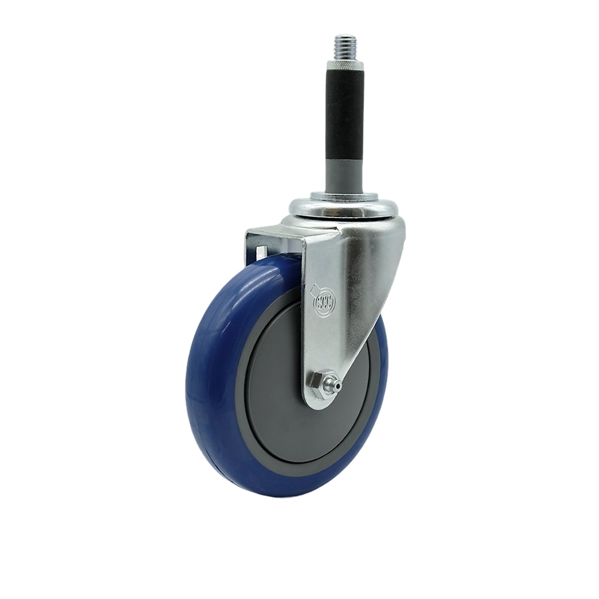 Service Caster, 5Inch x 1 1/4Inch Stem Caster, Wheel Diameter 5 in, Caster Type Swivel, Package (qty.) 1, Model SCC-EX20S514-PPUB-BLUE-MTG40